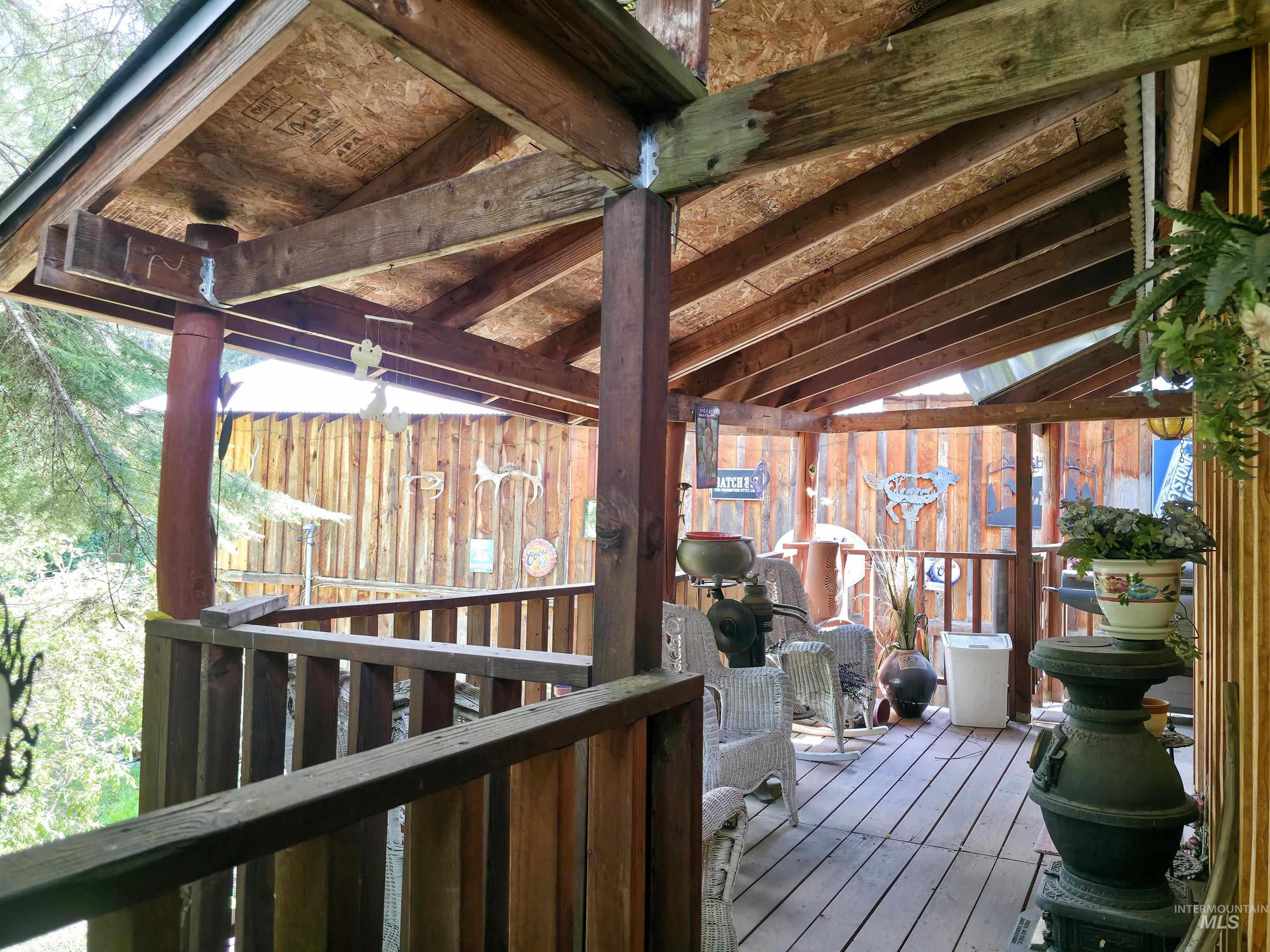 View of wooden terrace