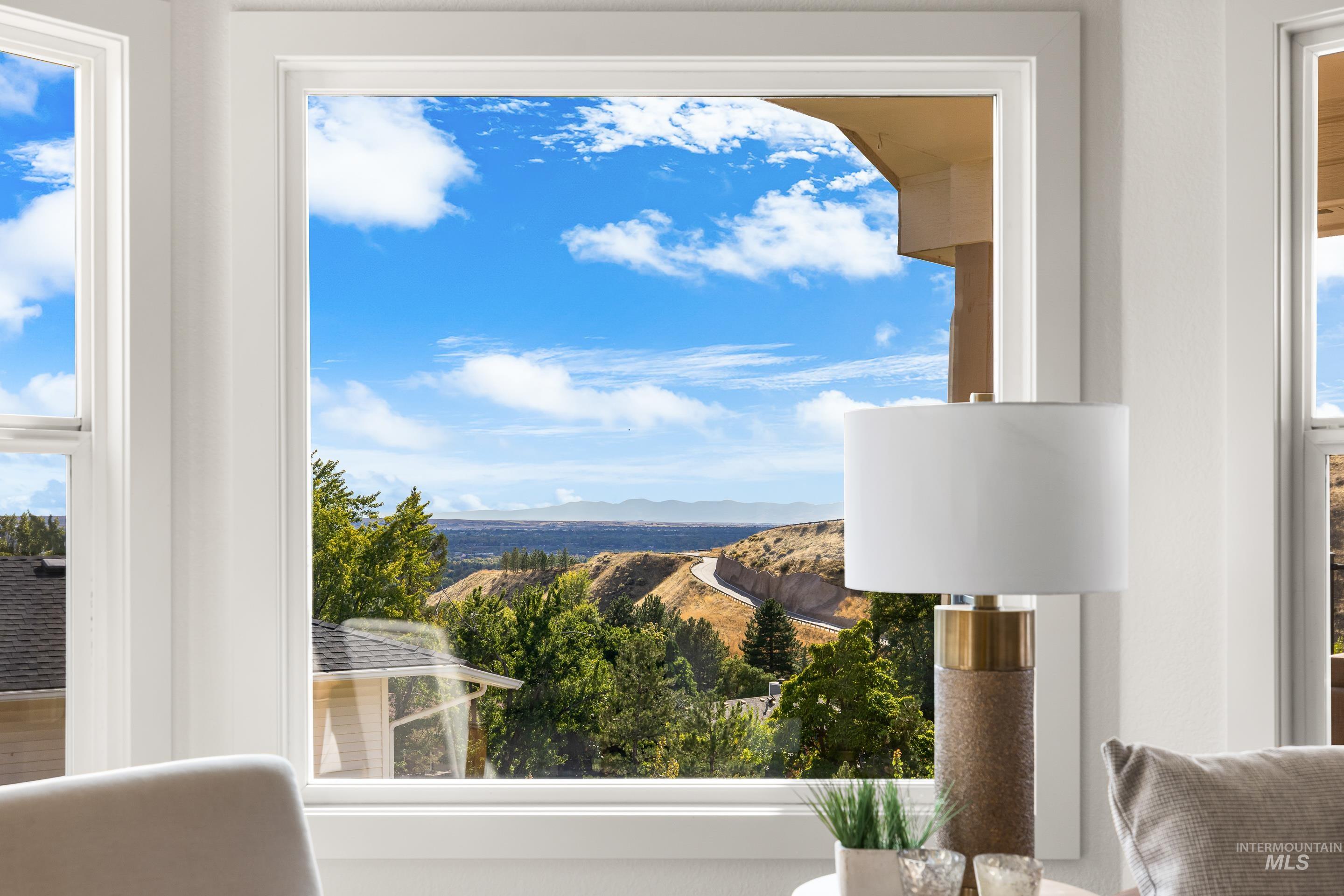 Water view with a mountainous background