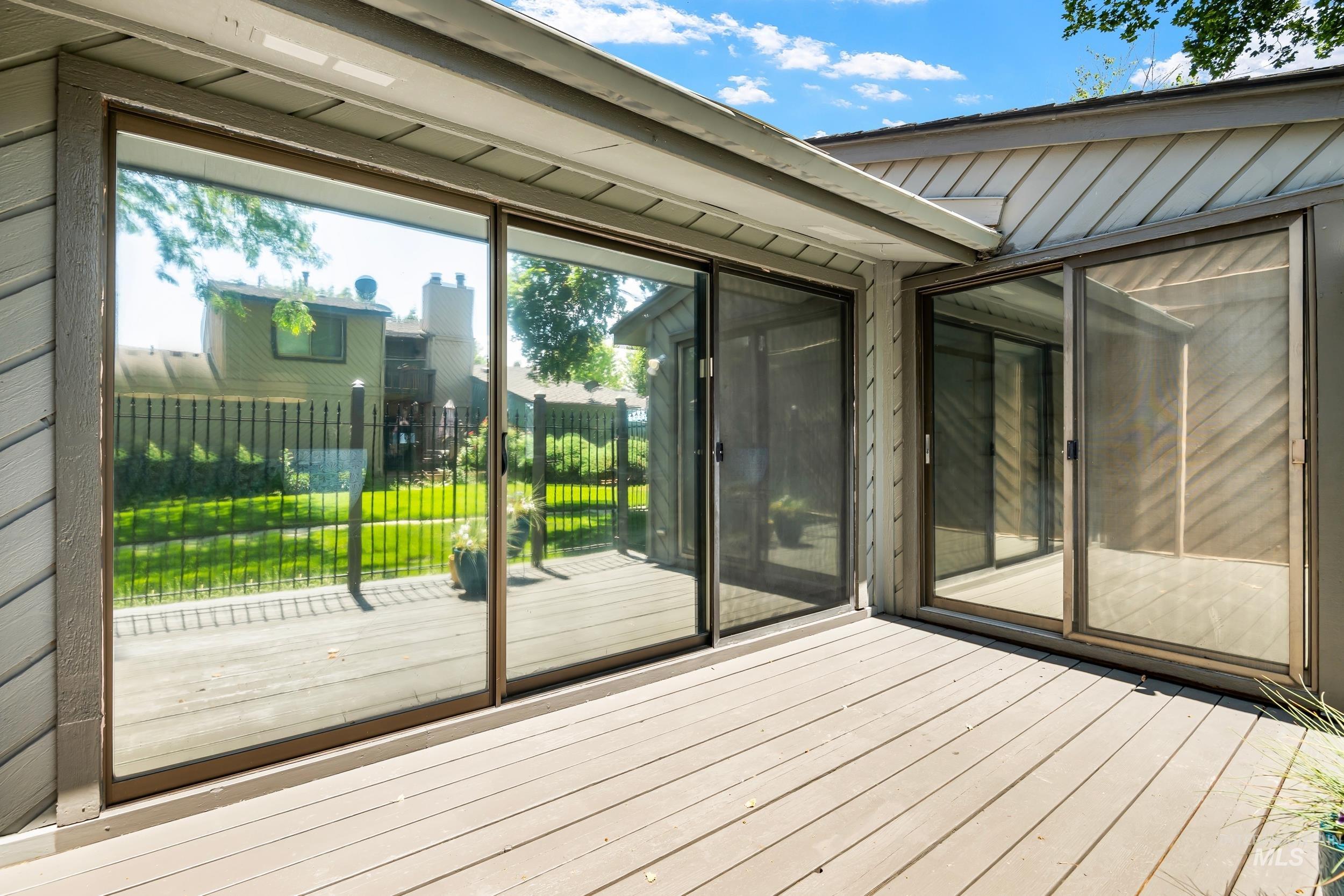 View of wooden terrace