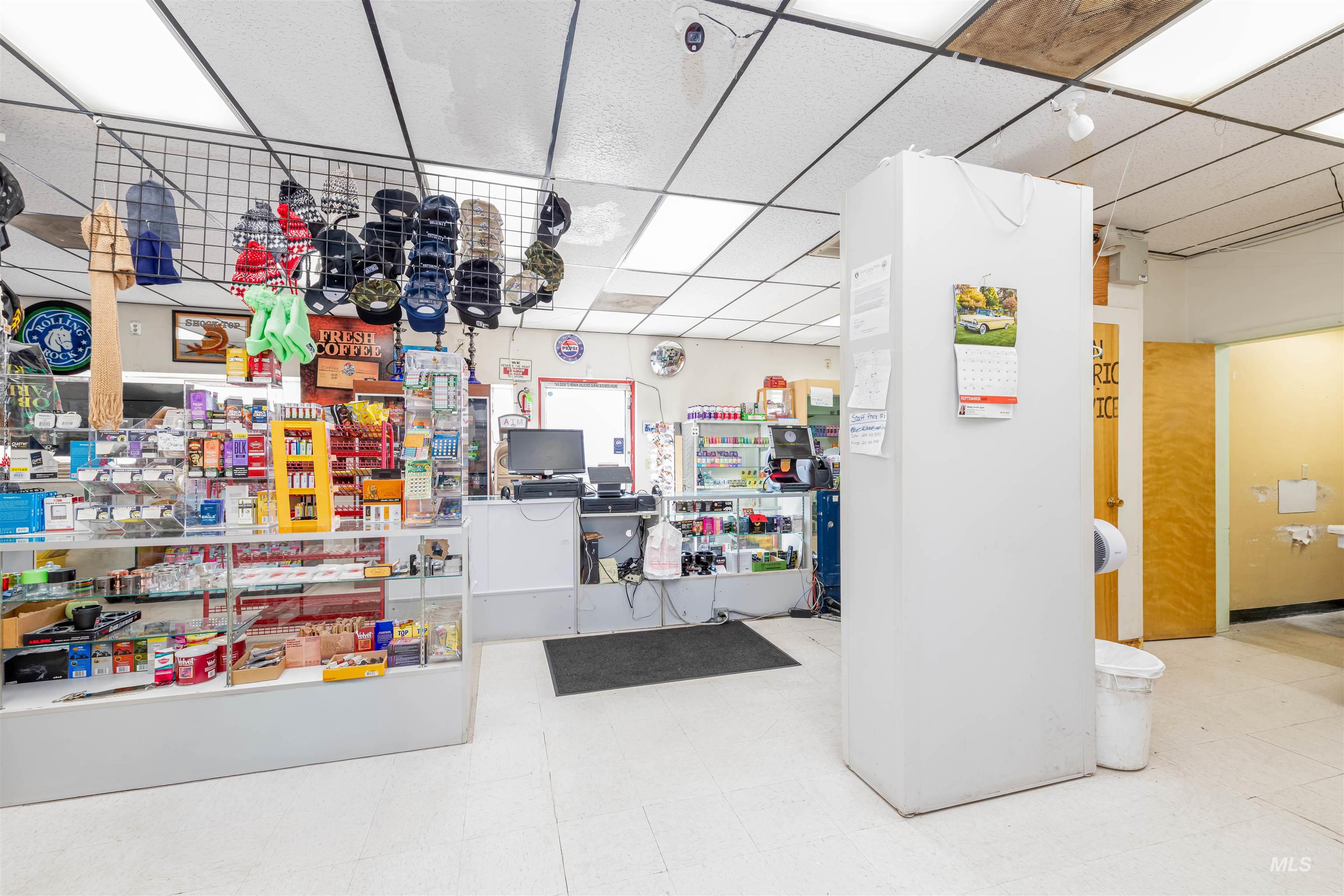 Misc room with a drop ceiling