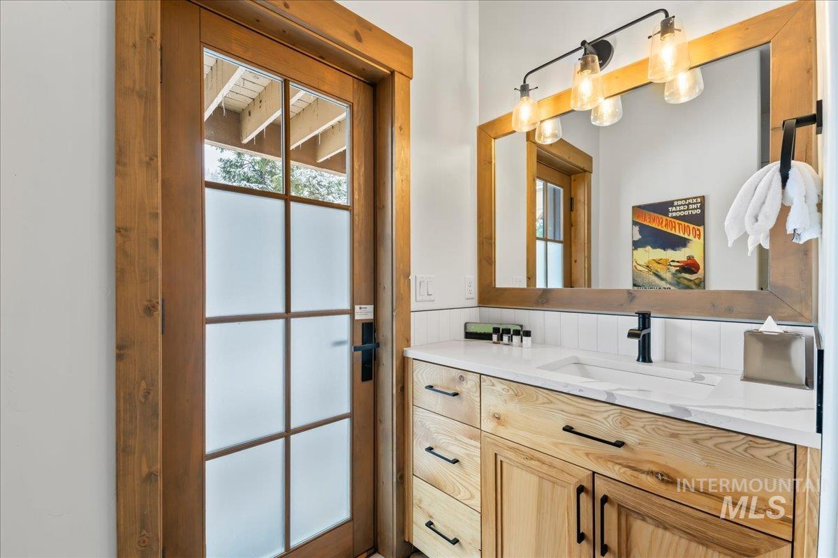 Bathroom featuring vanity