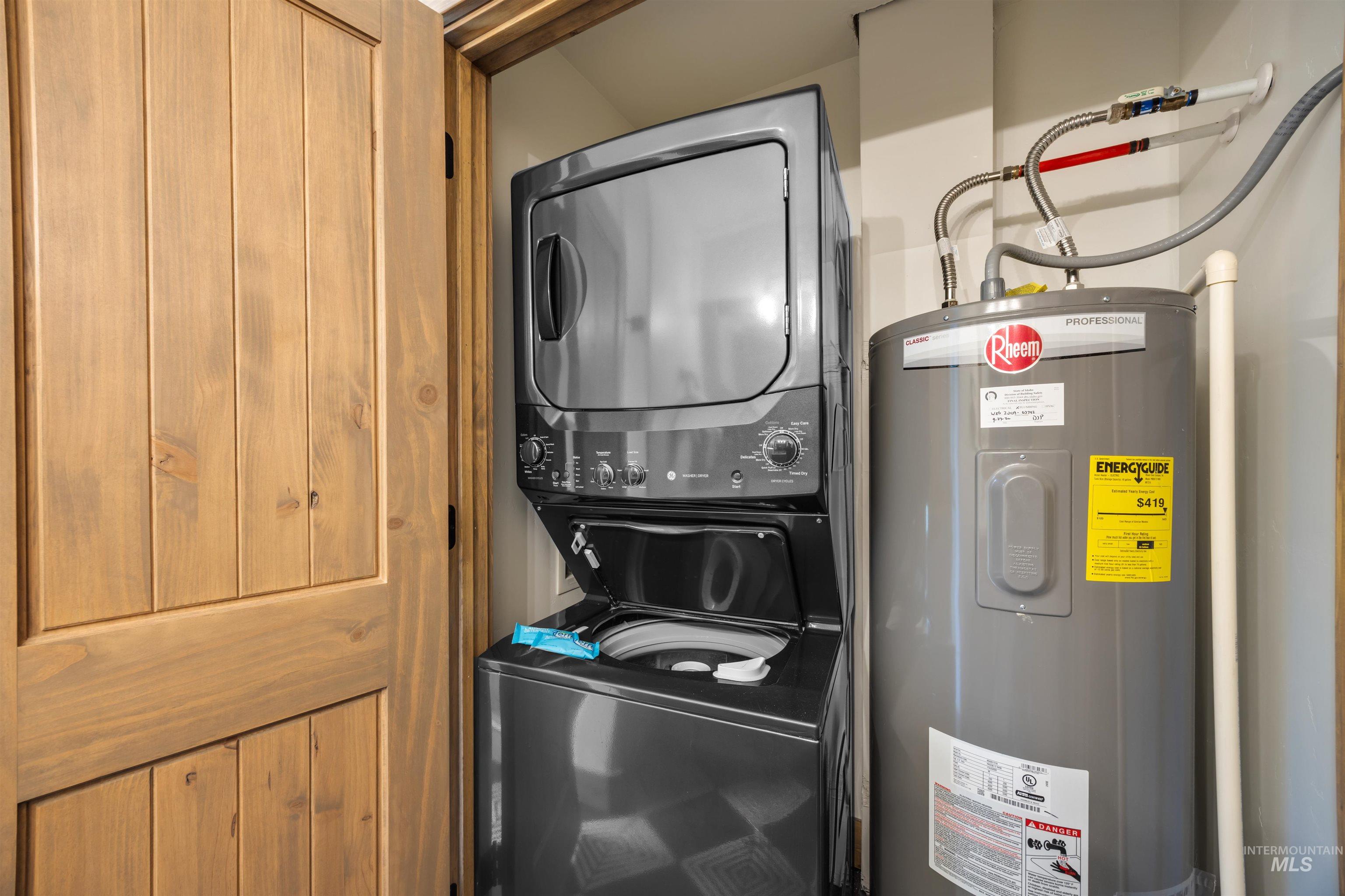 Laundry in main level bathroom