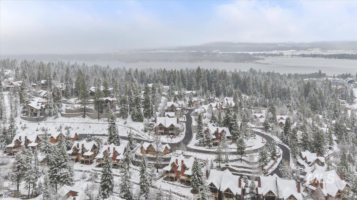 Aerial view of residential area