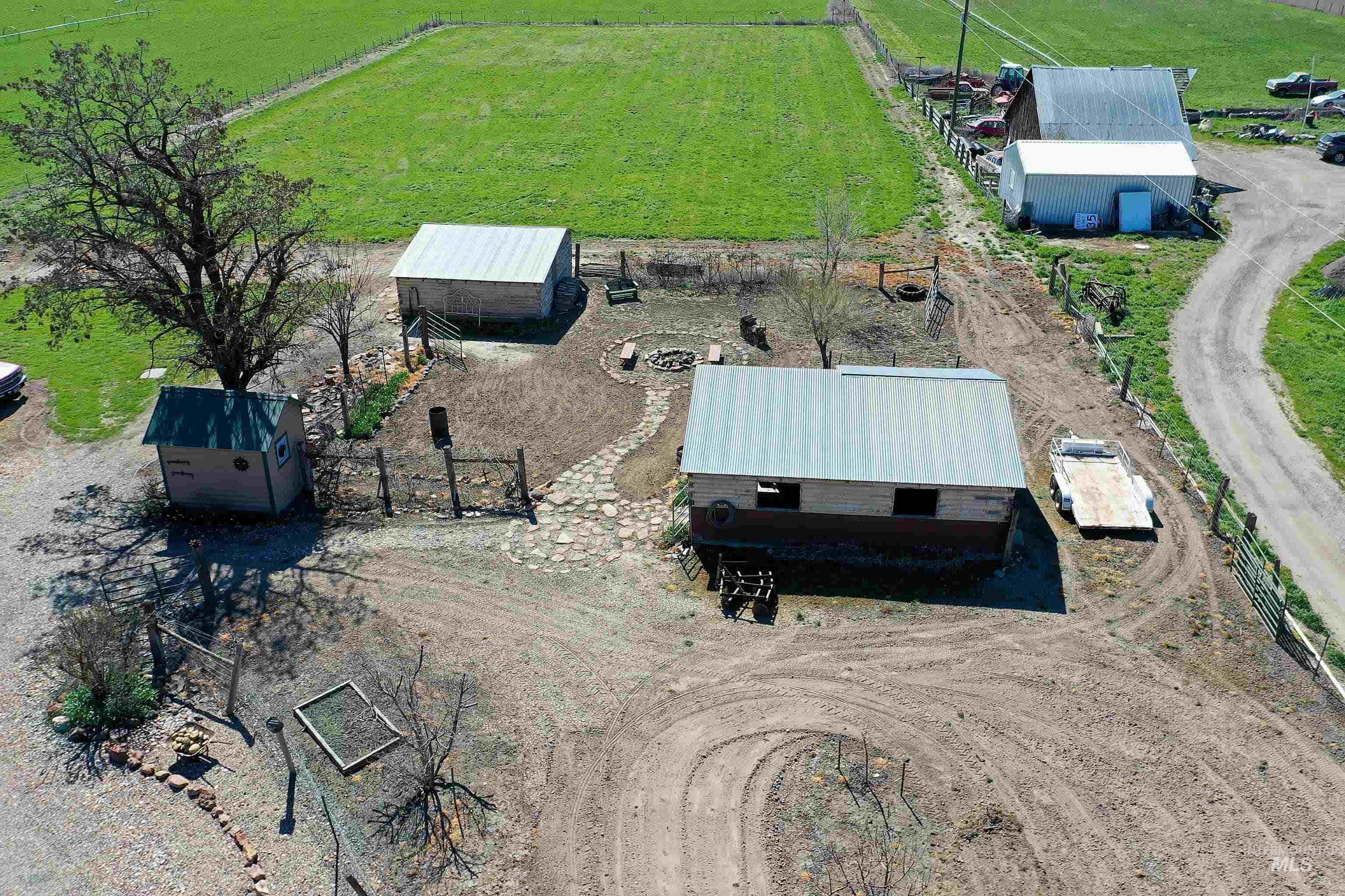 Overview of rural landscape featuring a pastoral area