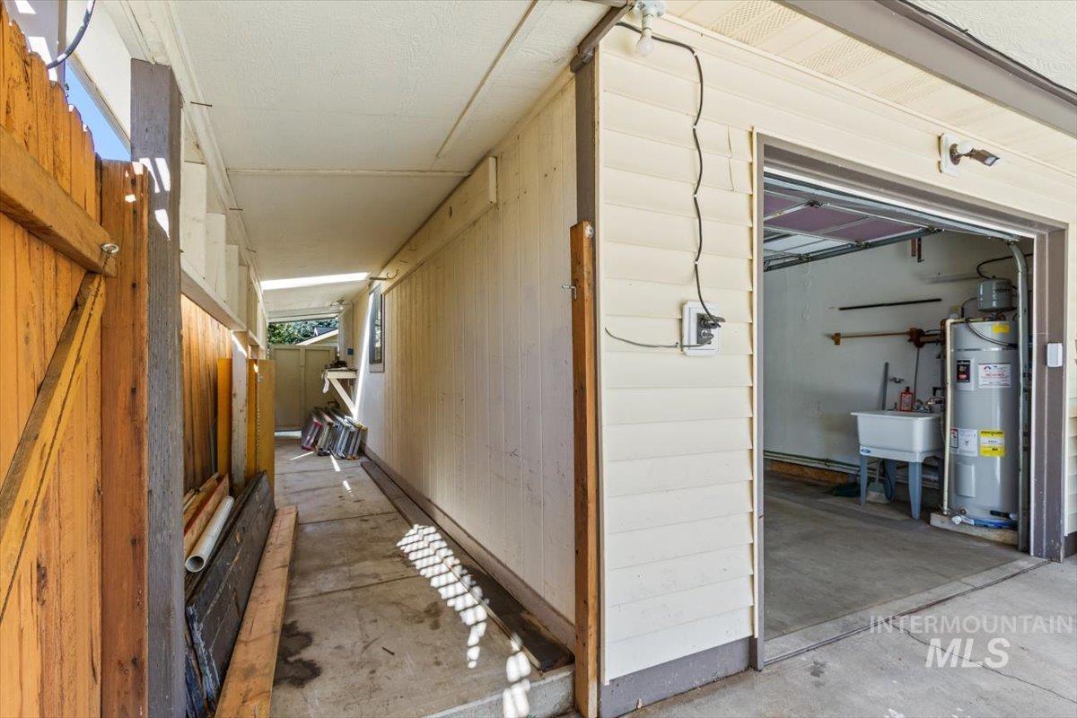 Hall with water heater