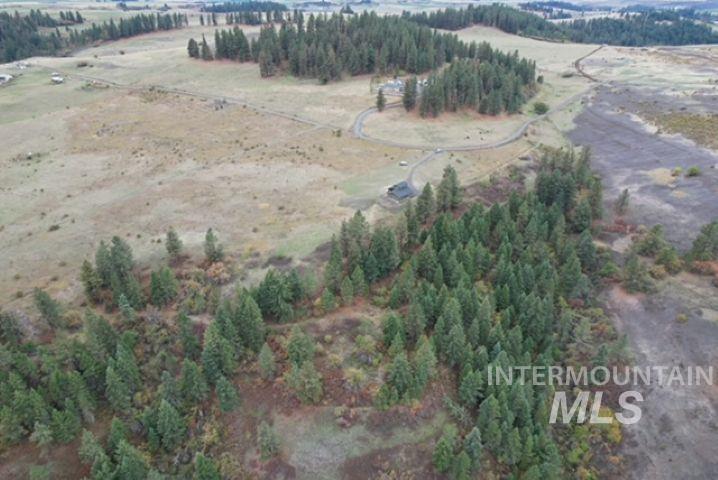 Aerial overview of property's location featuring rural landscape