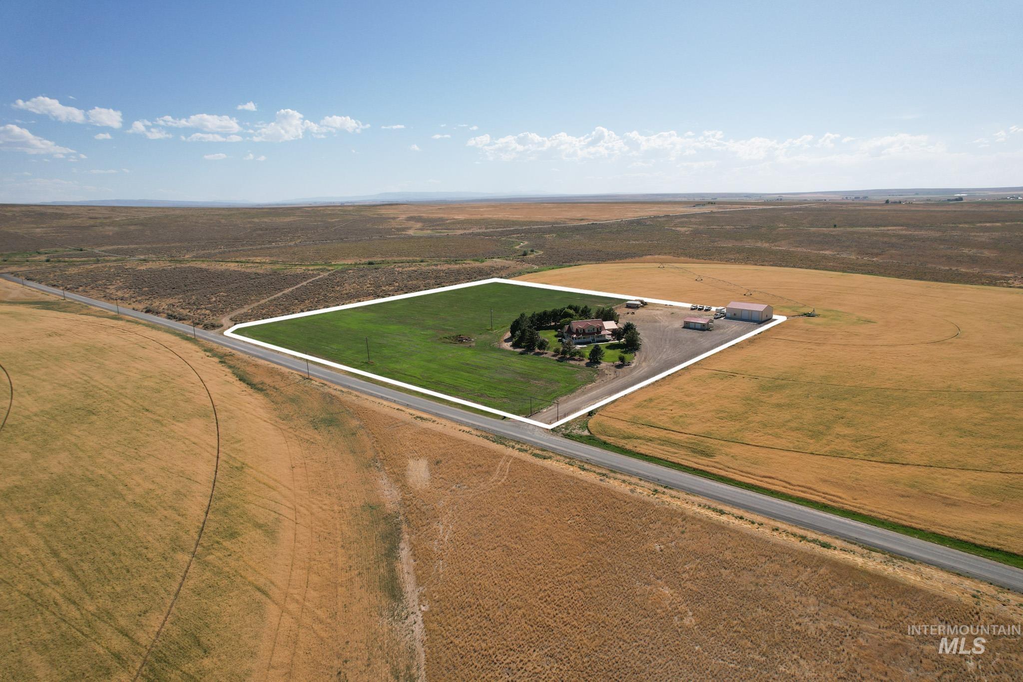 View of rural area with property parcel outlined