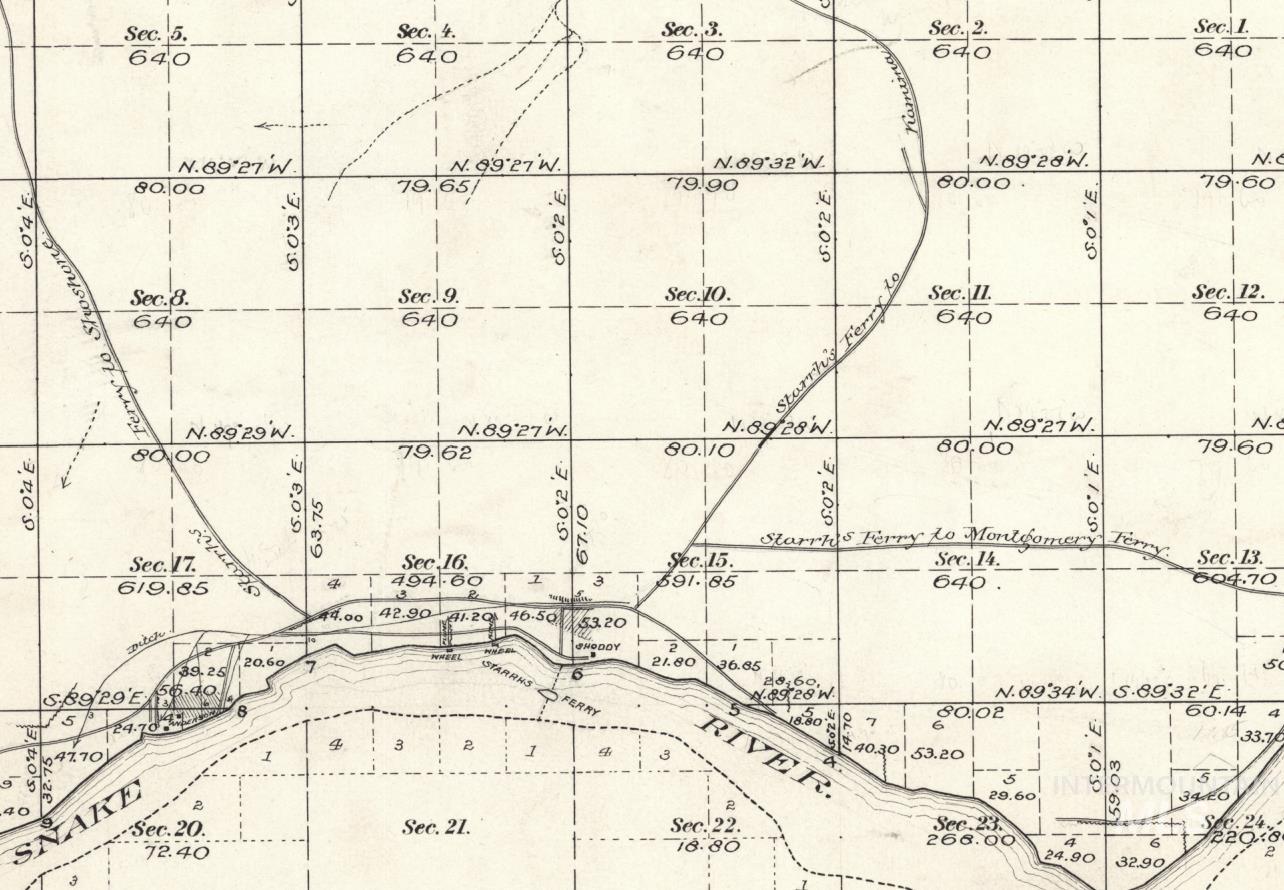Map showing property parcels