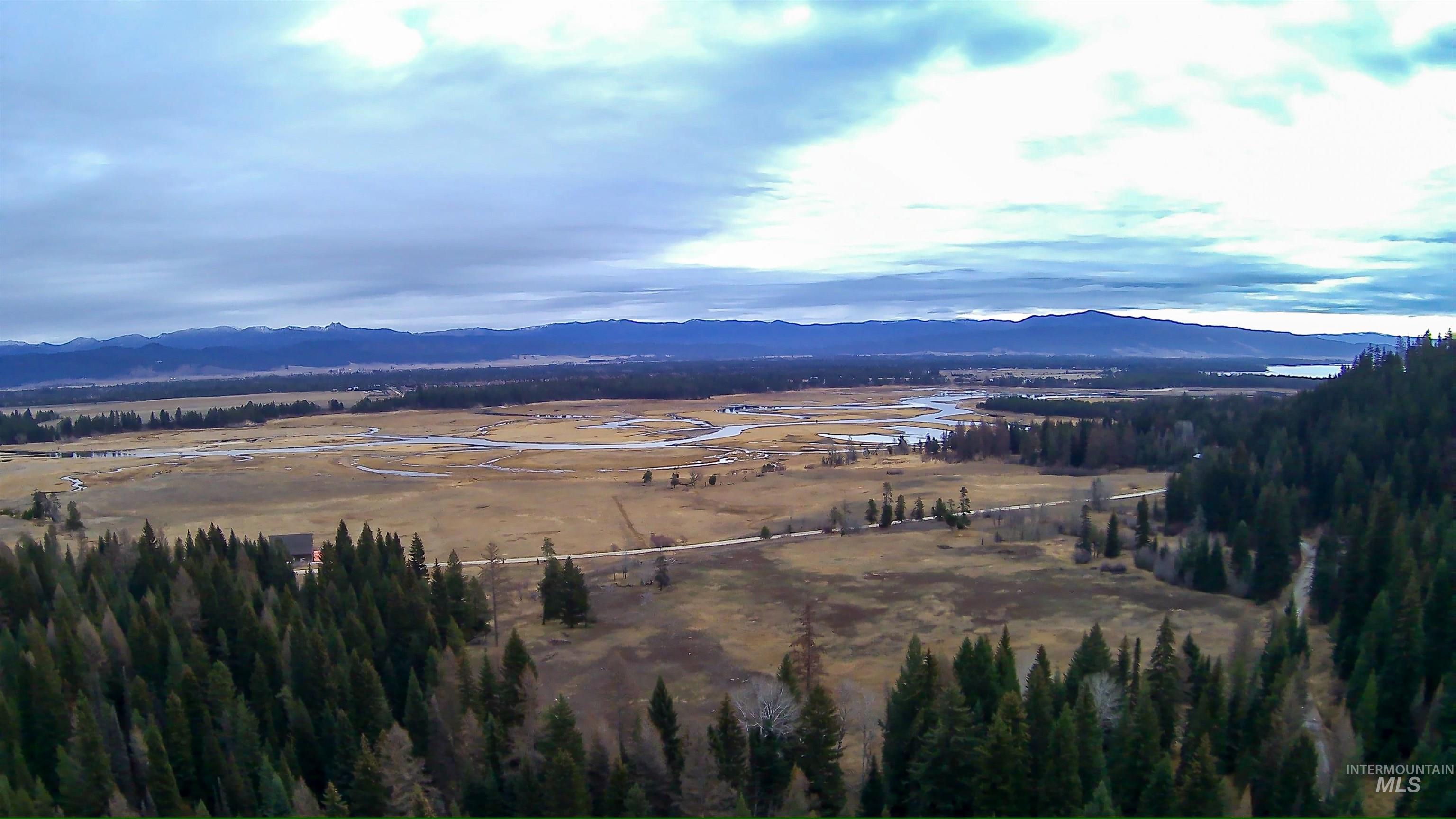 Mountain view with rural landscape