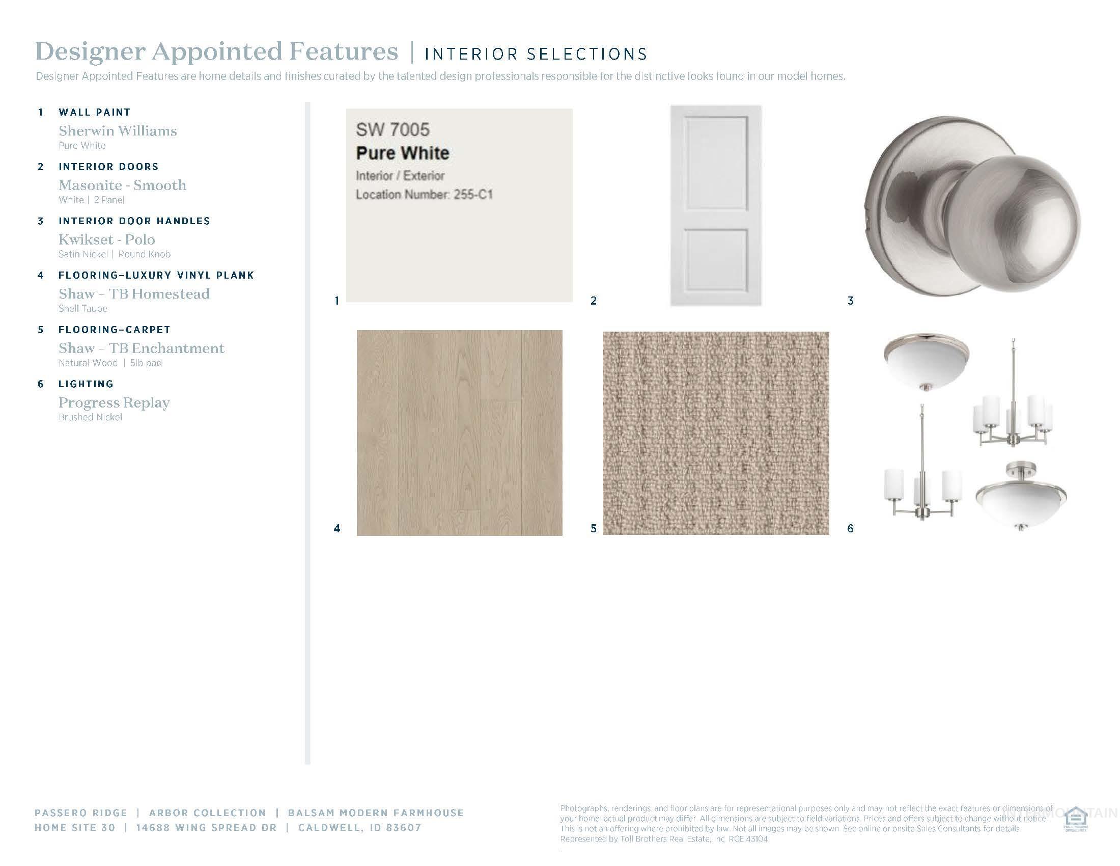 View of marketing collateral with multiple images