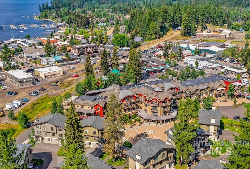 Drone / aerial view of a nearby body of water