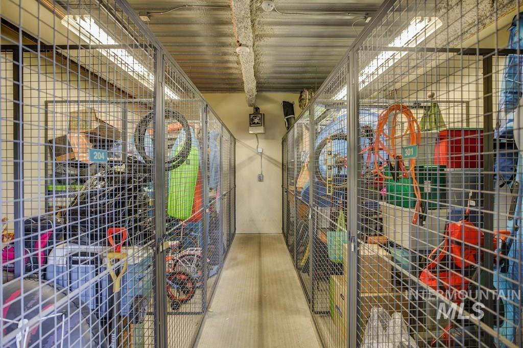 Secure storage cages.