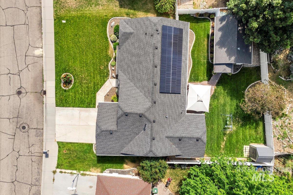 View from above of property