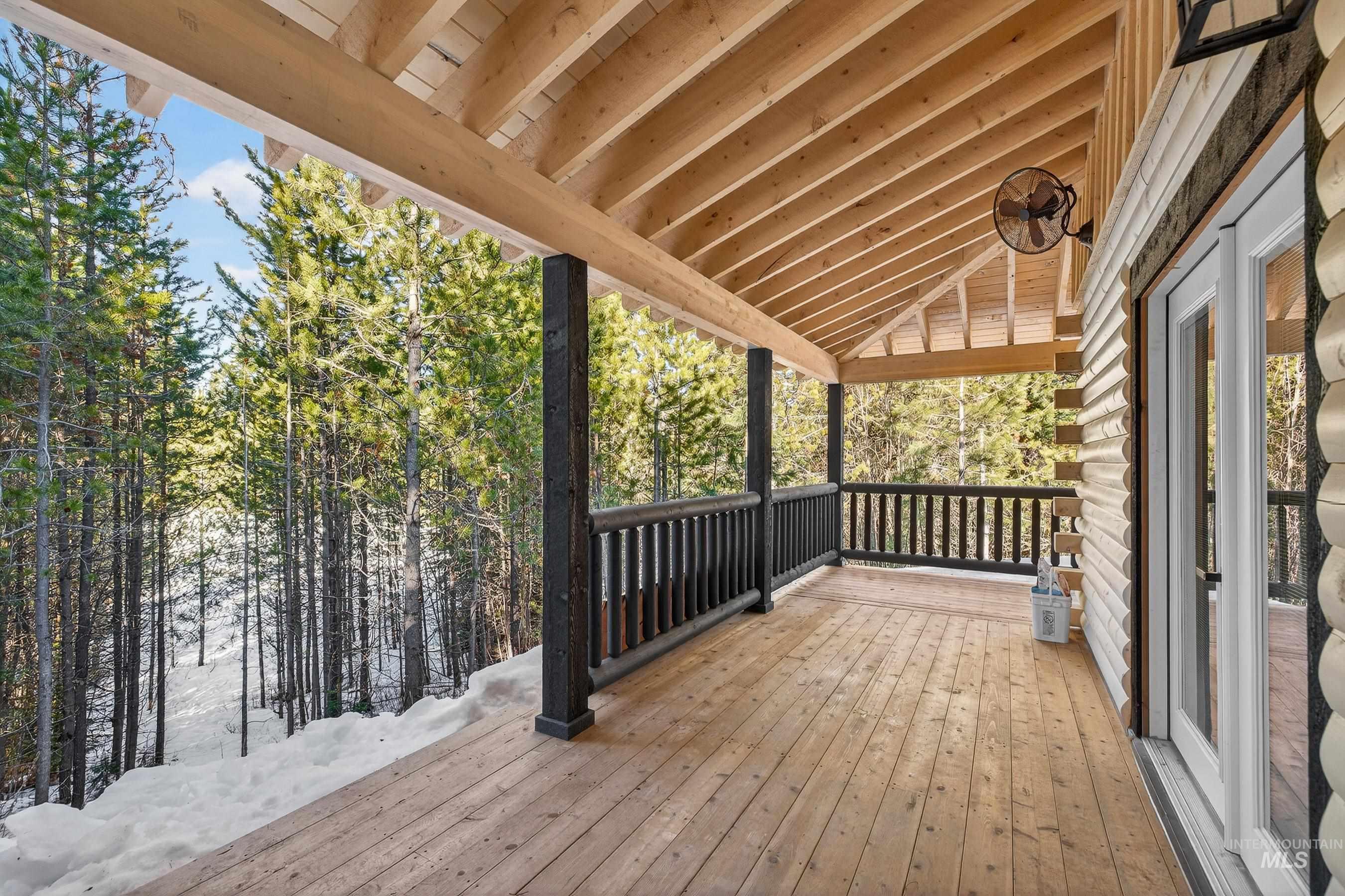 Covered decks all the way around the house
