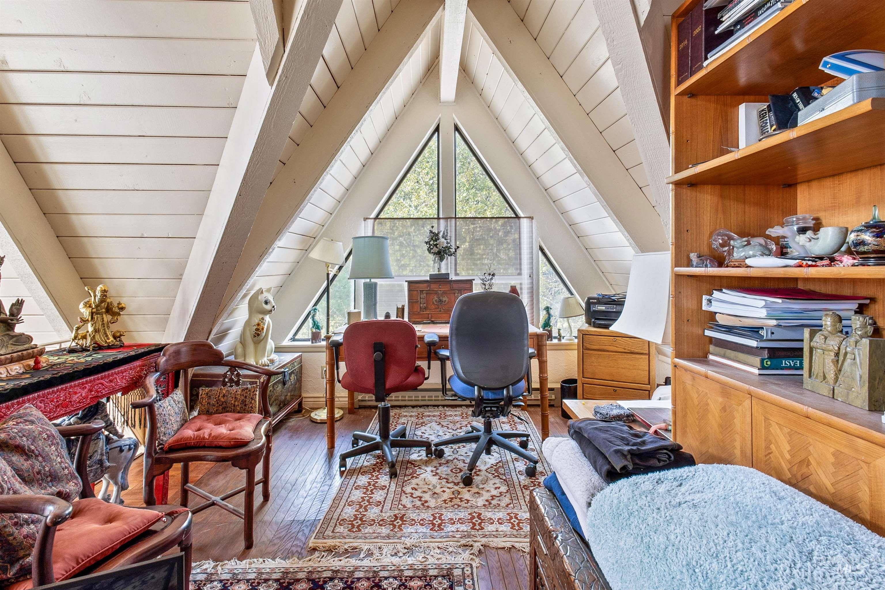 Office featuring hardwood / wood-style flooring