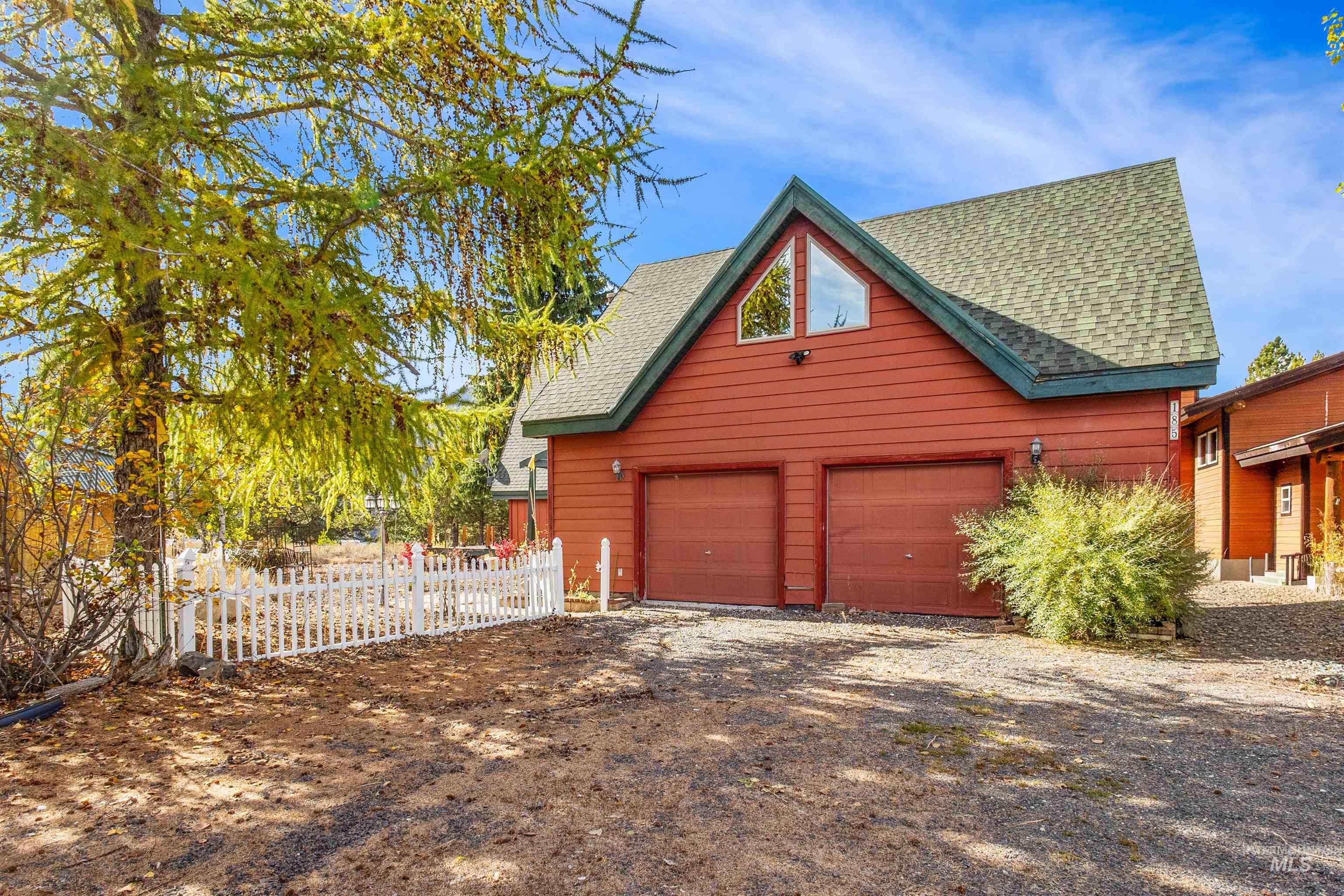 Garage with driveway