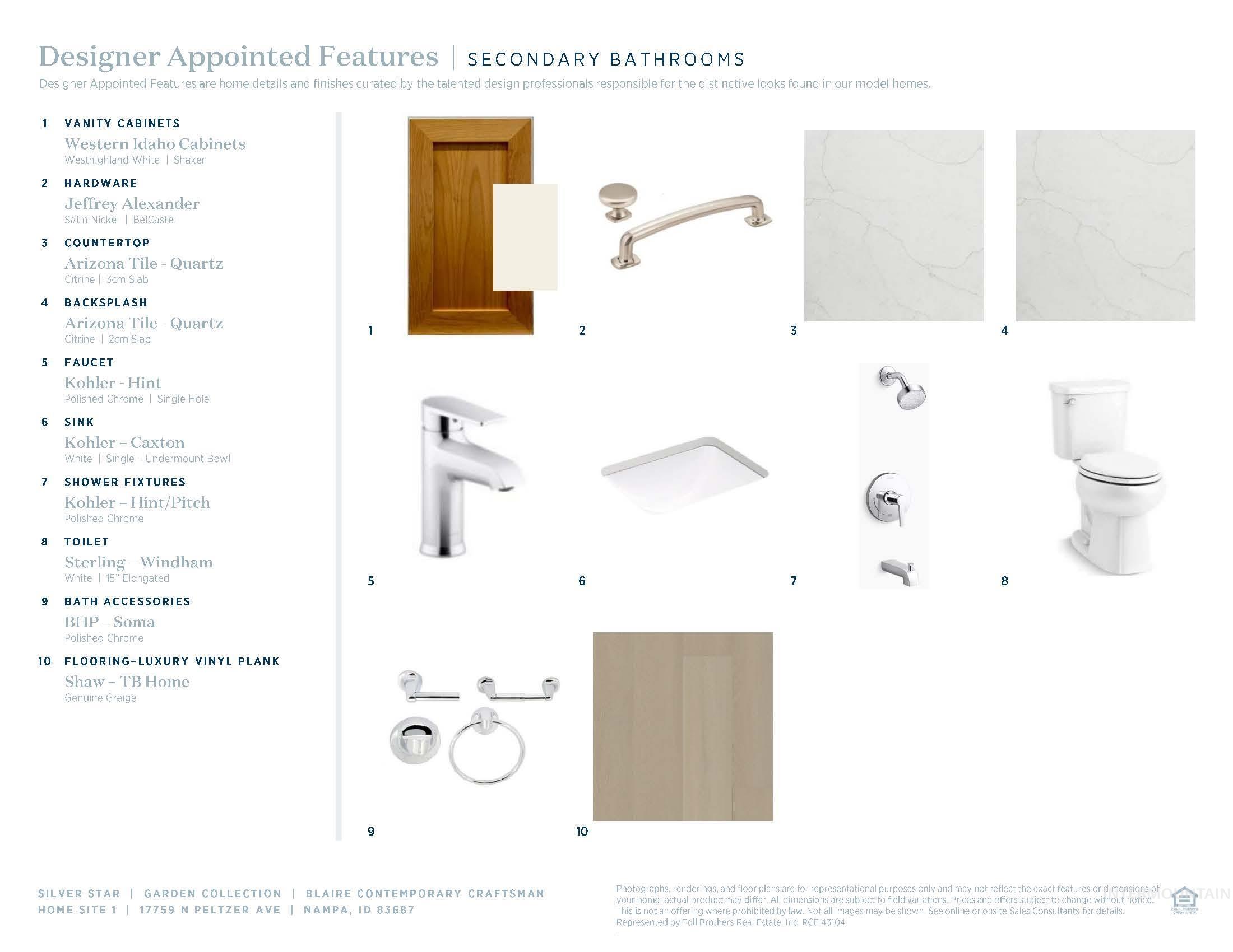 View of marketing collateral with multiple images