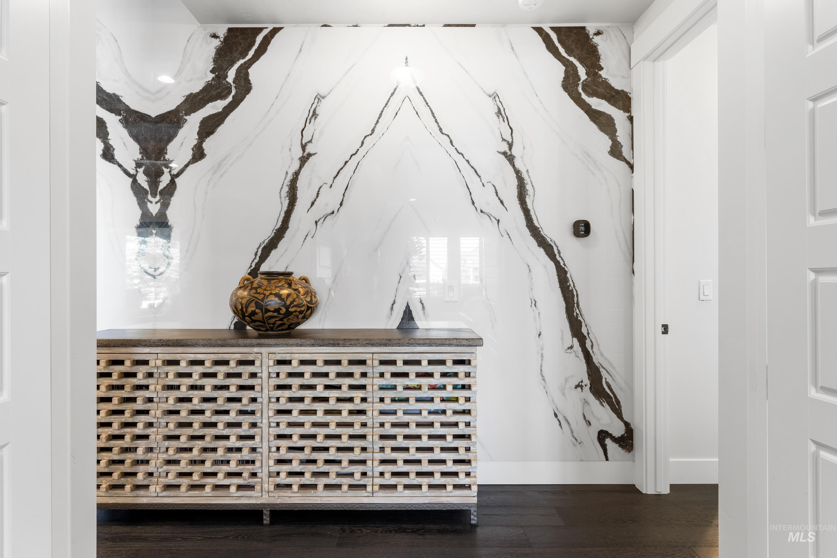 Detailed view of wood finished floors. wall cladding