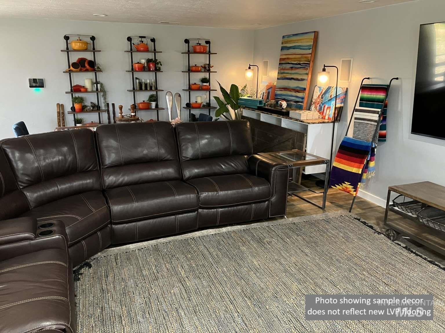 Living room with baseboards