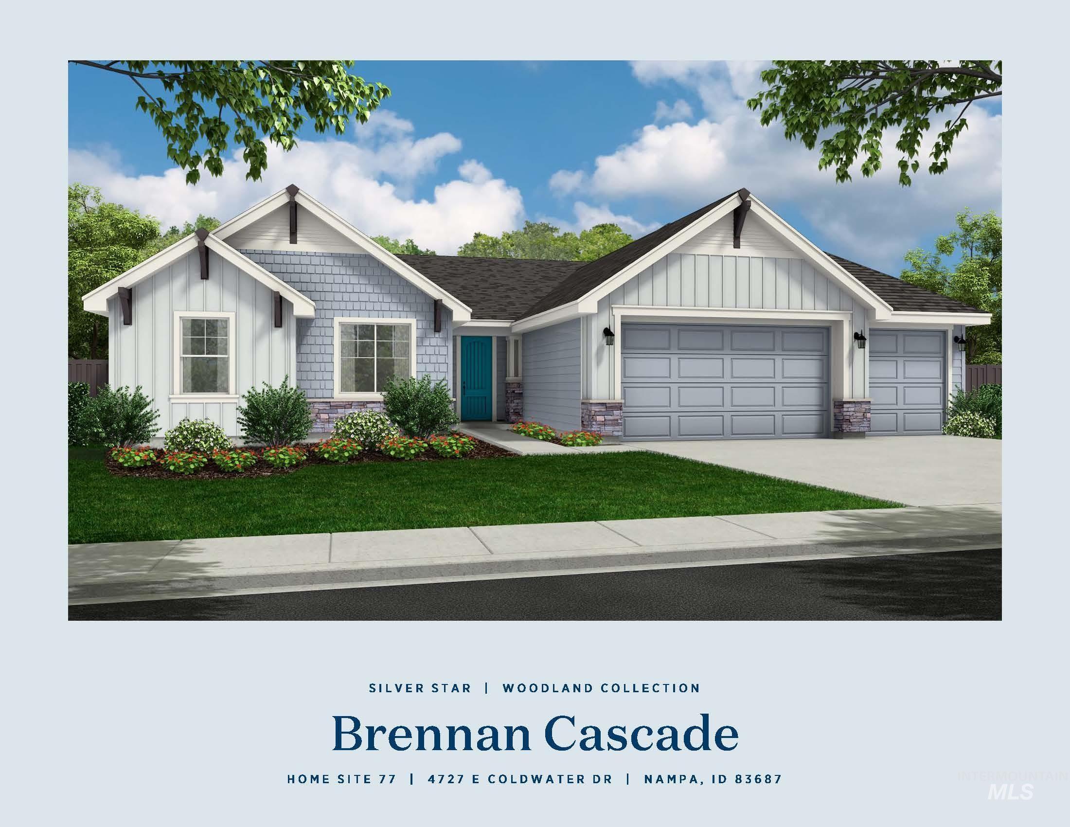 View of front of house featuring board and batten siding, an attached garage, driveway, and stone siding