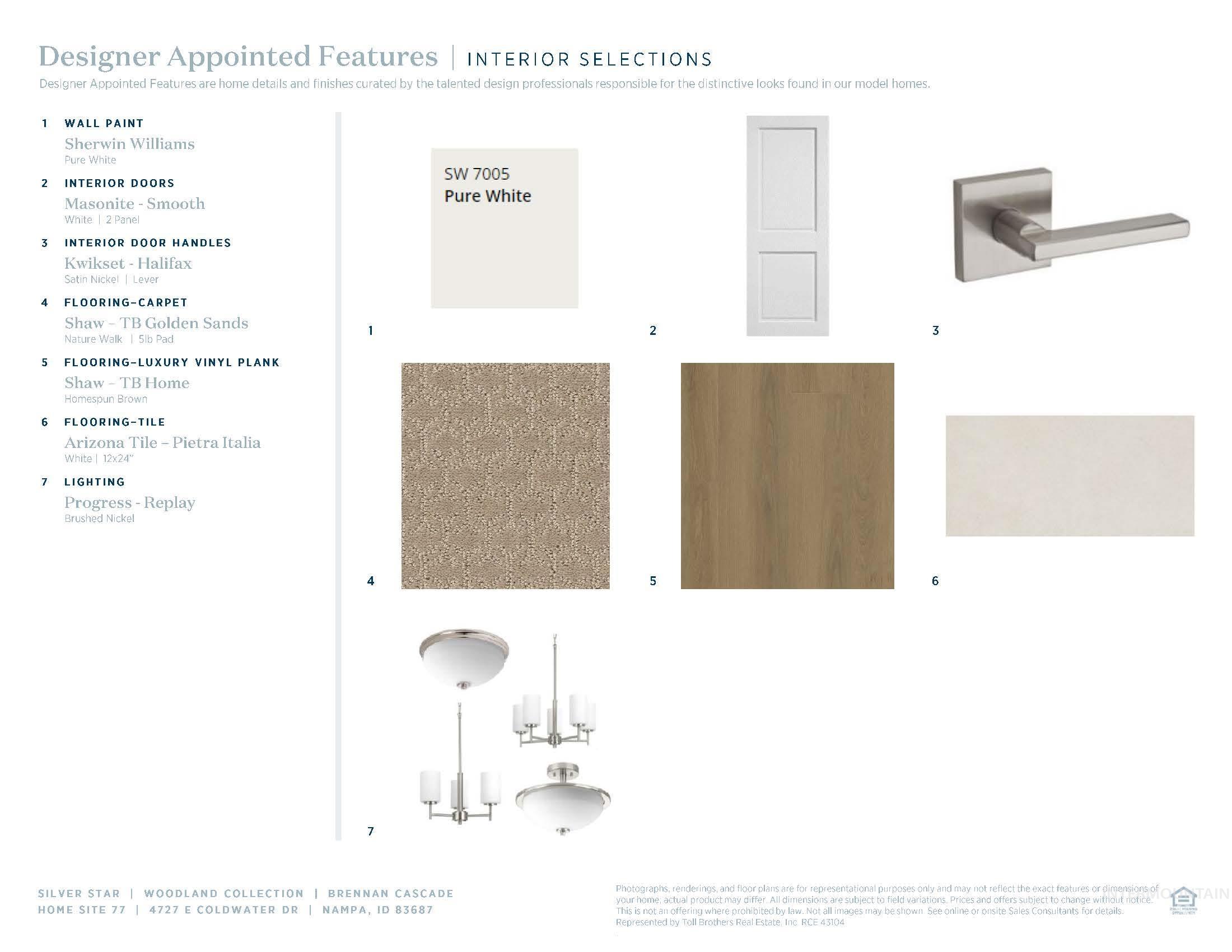 View of marketing collateral with multiple images