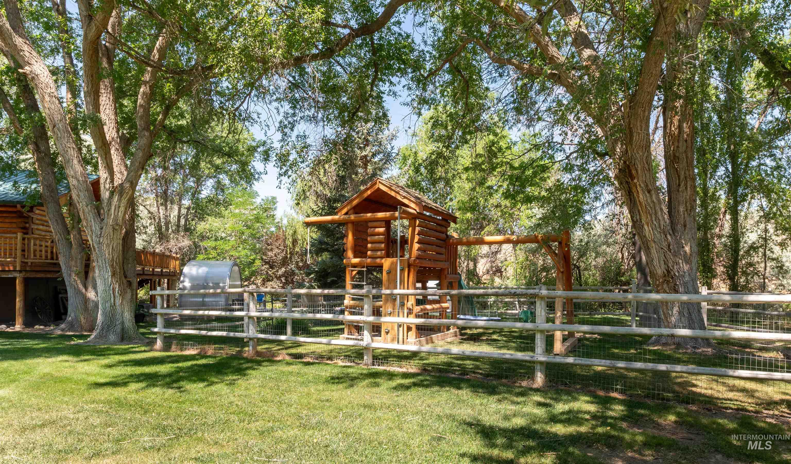 View of yard with a playground
