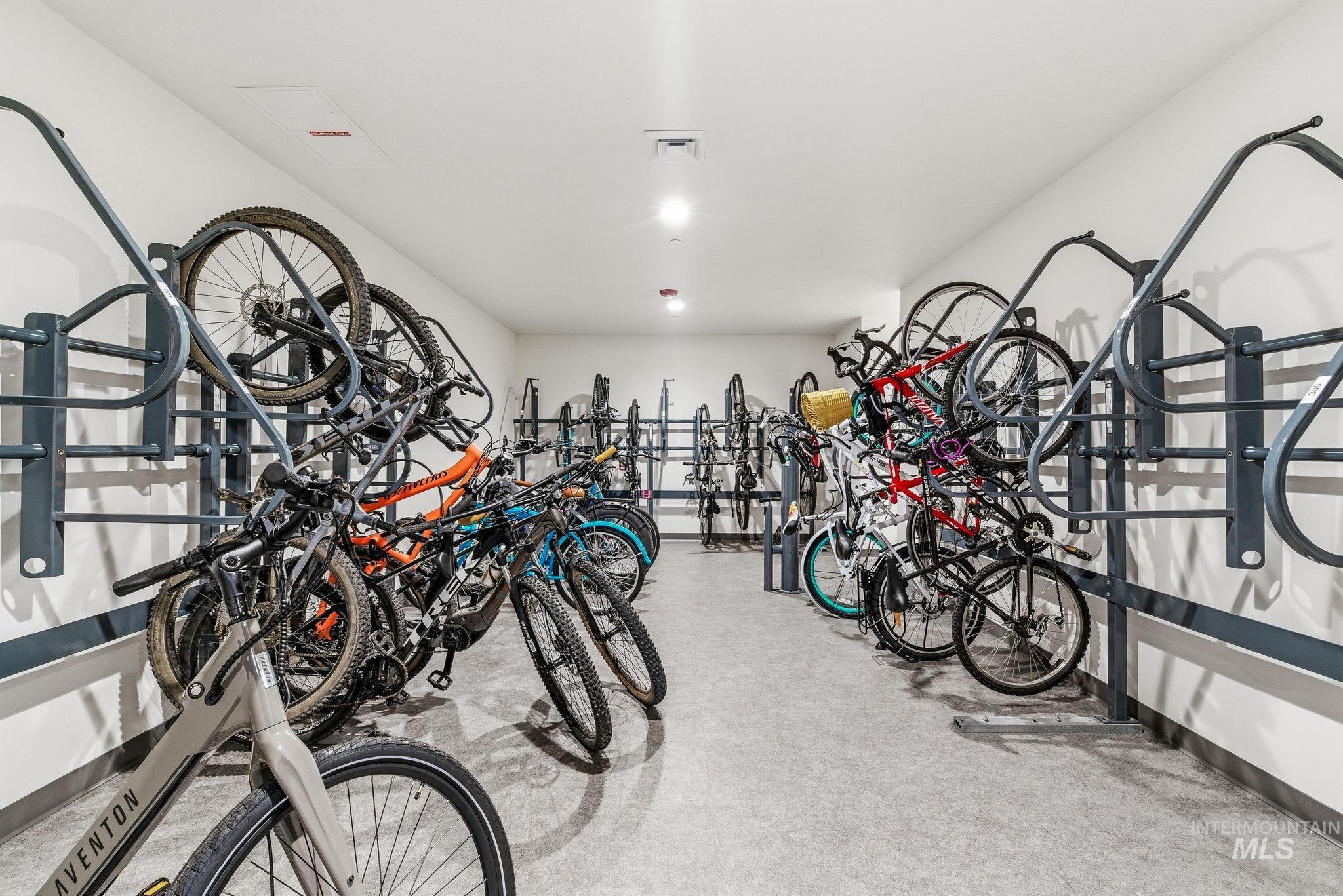 Garage with bike storage