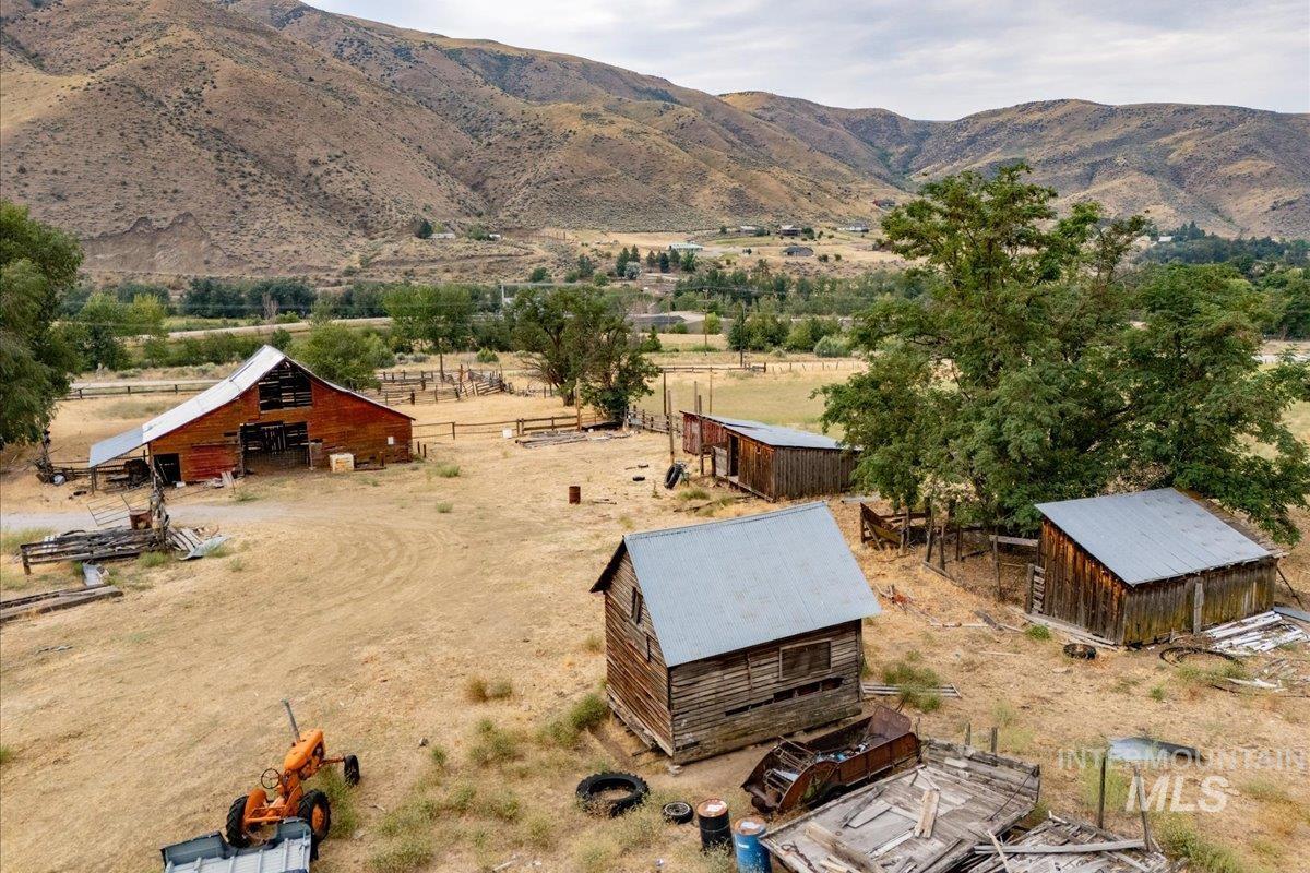 Mountain view with rural landscape