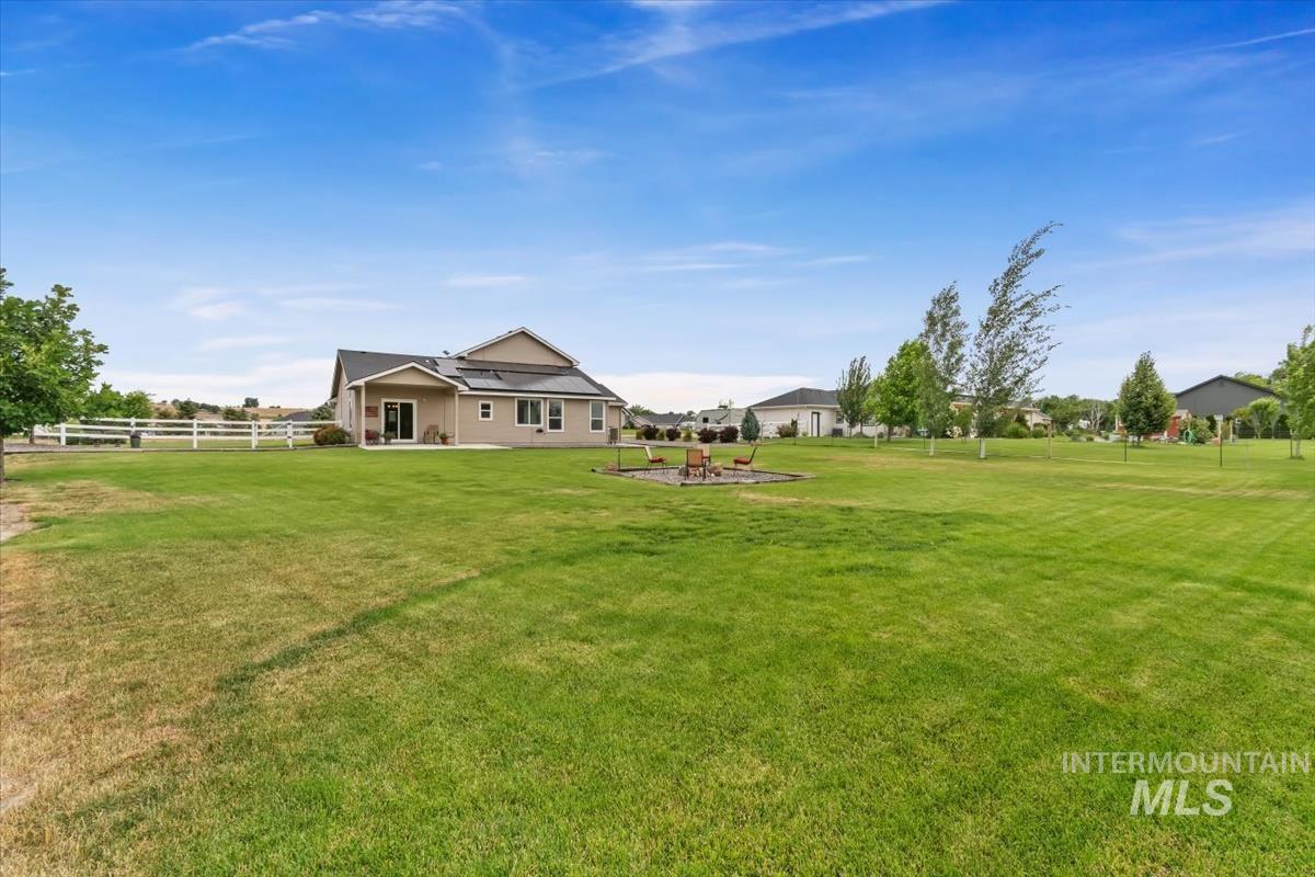 View of yard with a patio area