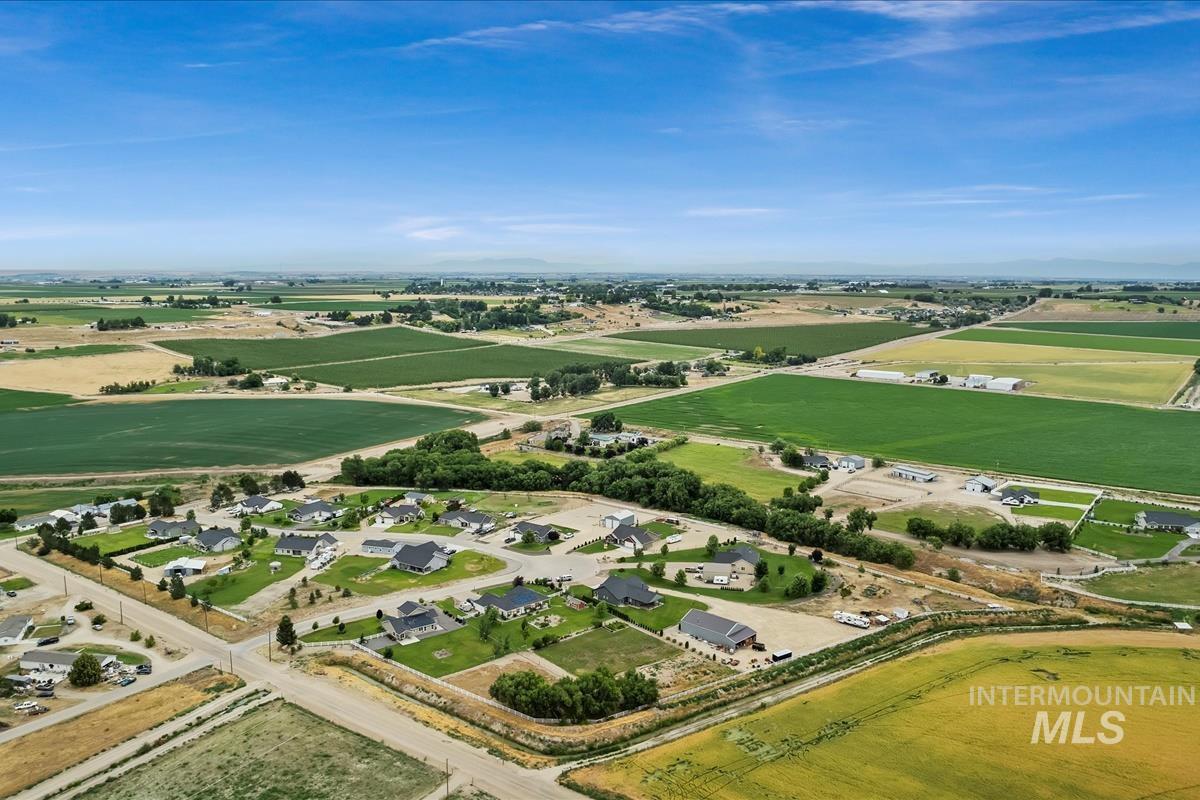 Aerial view of property's location featuring rural landscape