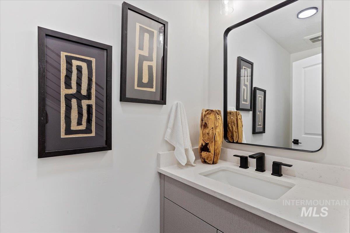 Bathroom featuring vanity