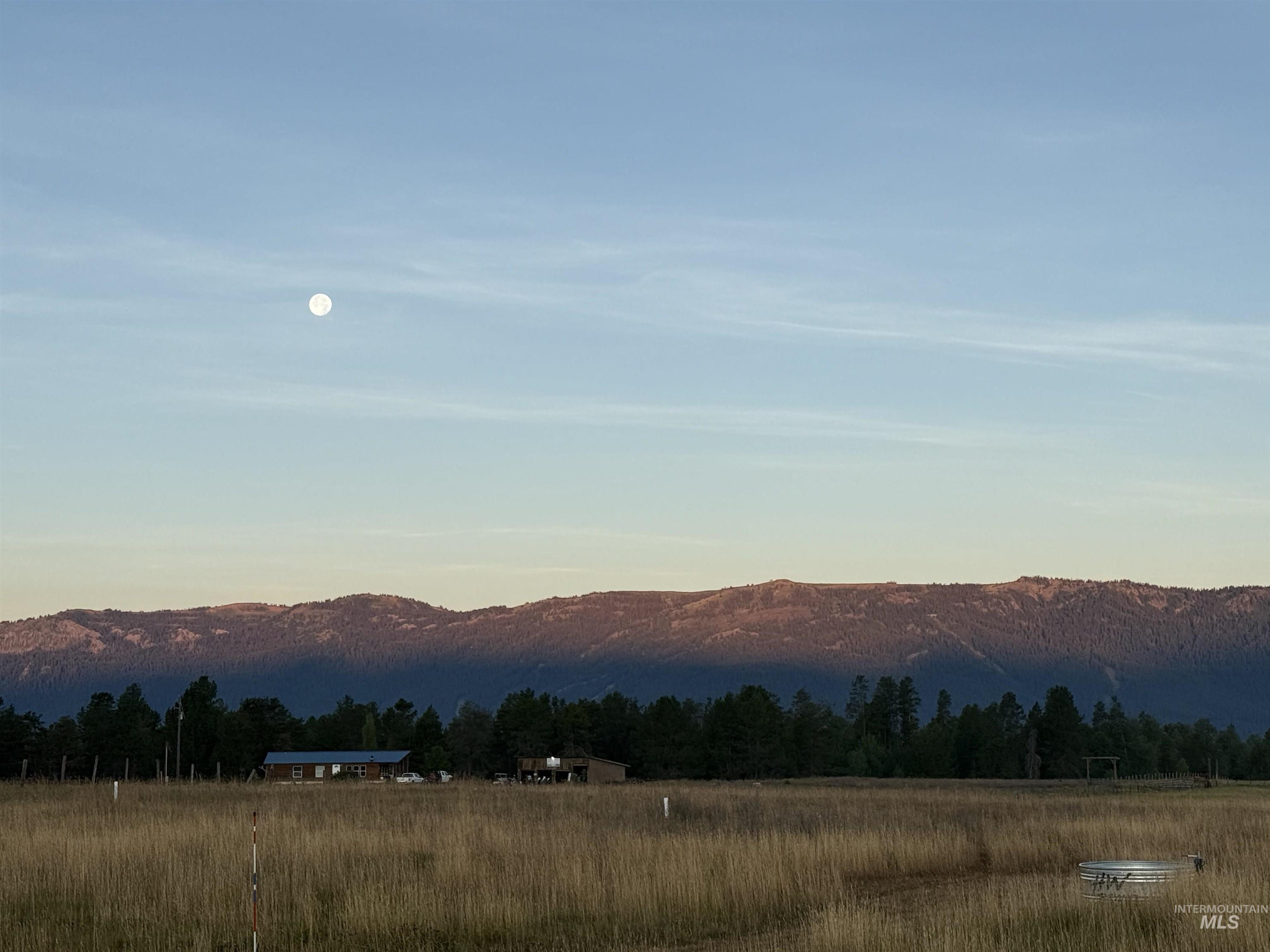 View of mountain background with rural landscape