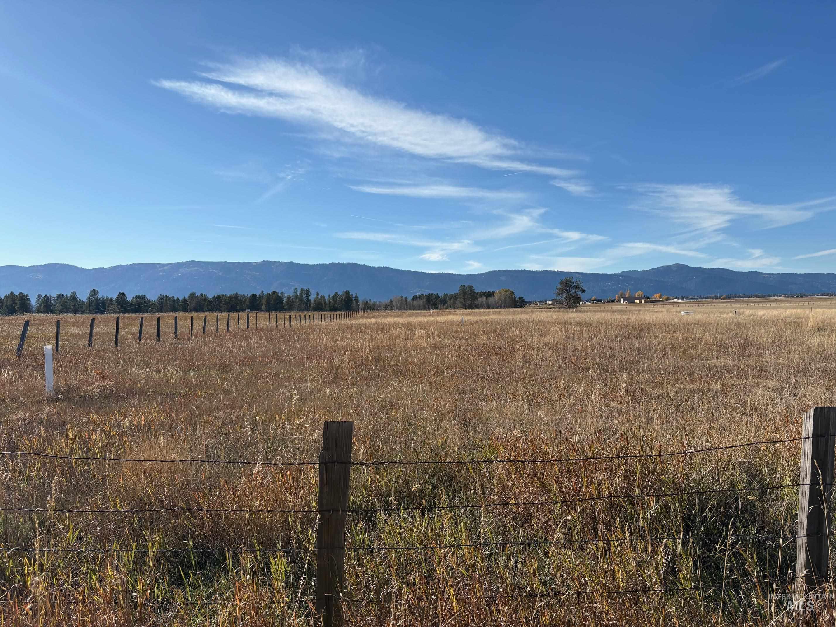 View of mountain background with rural landscape