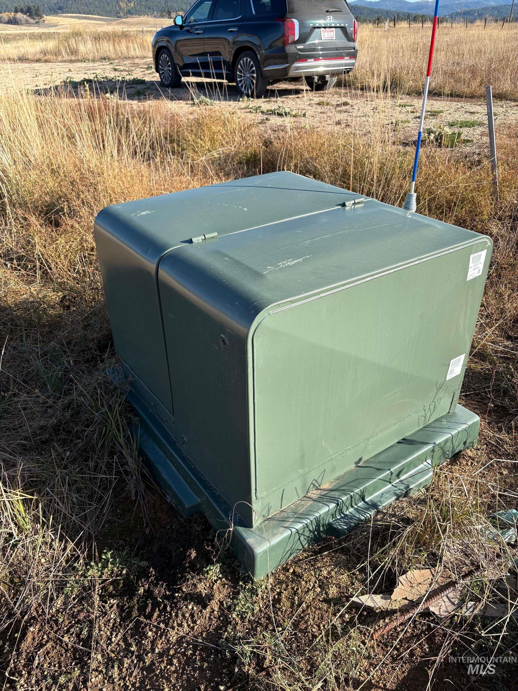 Exterior view of a pad mount transformer