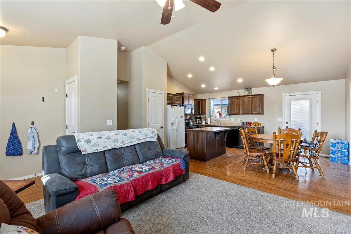 Living room, Open concept to kitchen/dining area