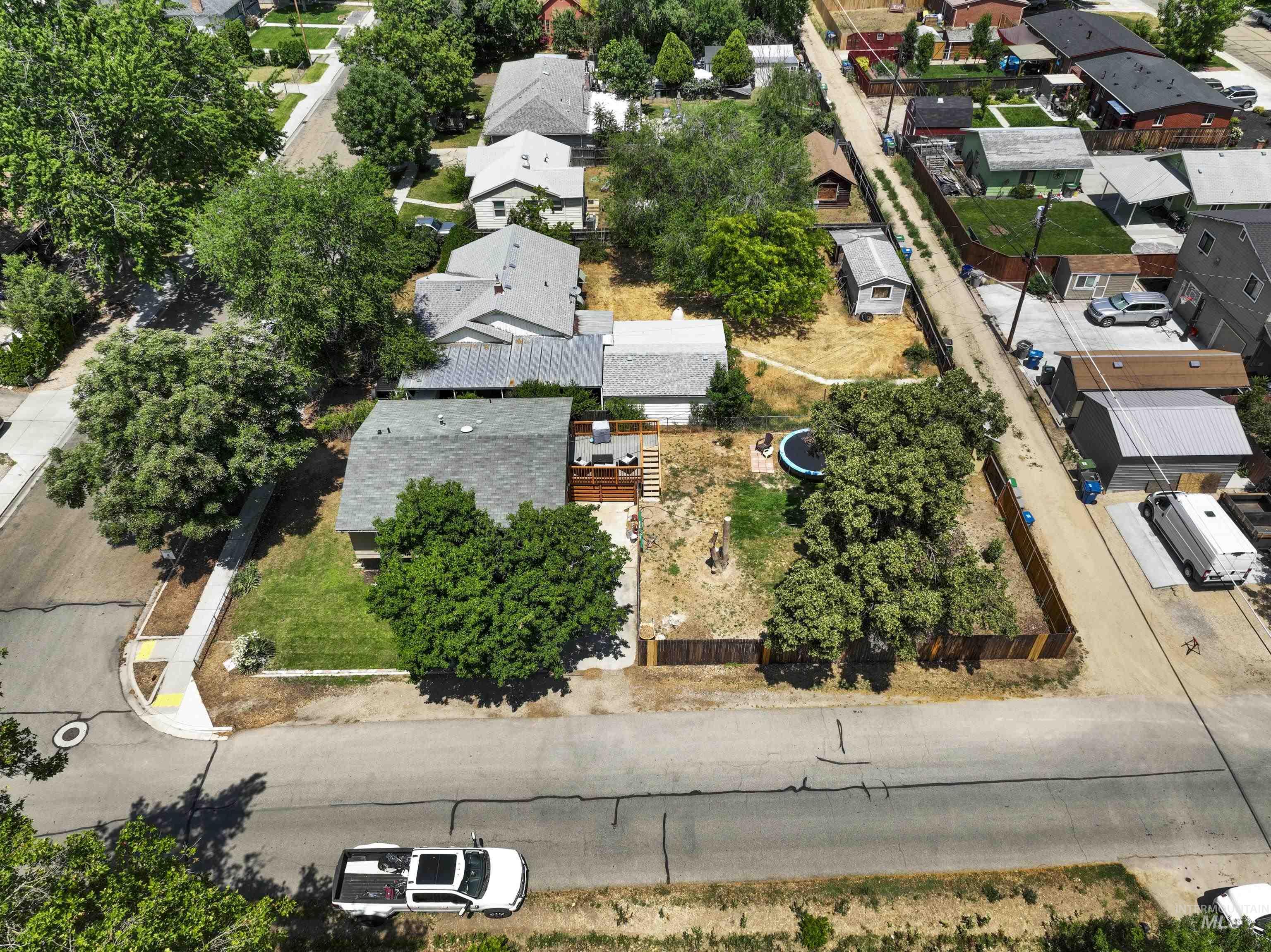 Aerial view of residential area