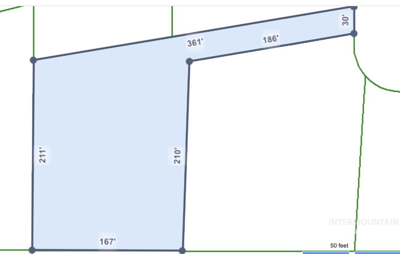 Map showing property parcels