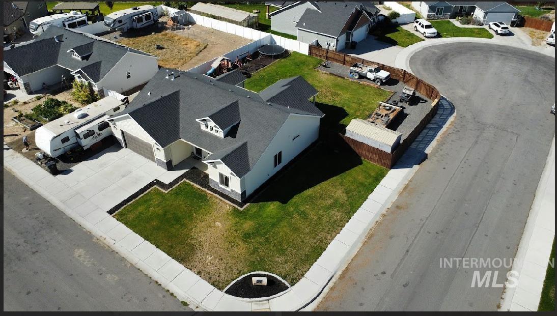 View from above of property