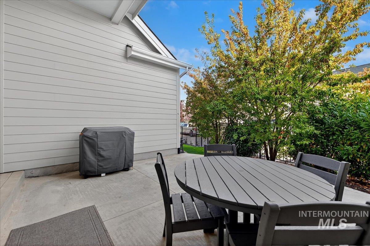 View of patio / terrace with outdoor dining area and area for grilling