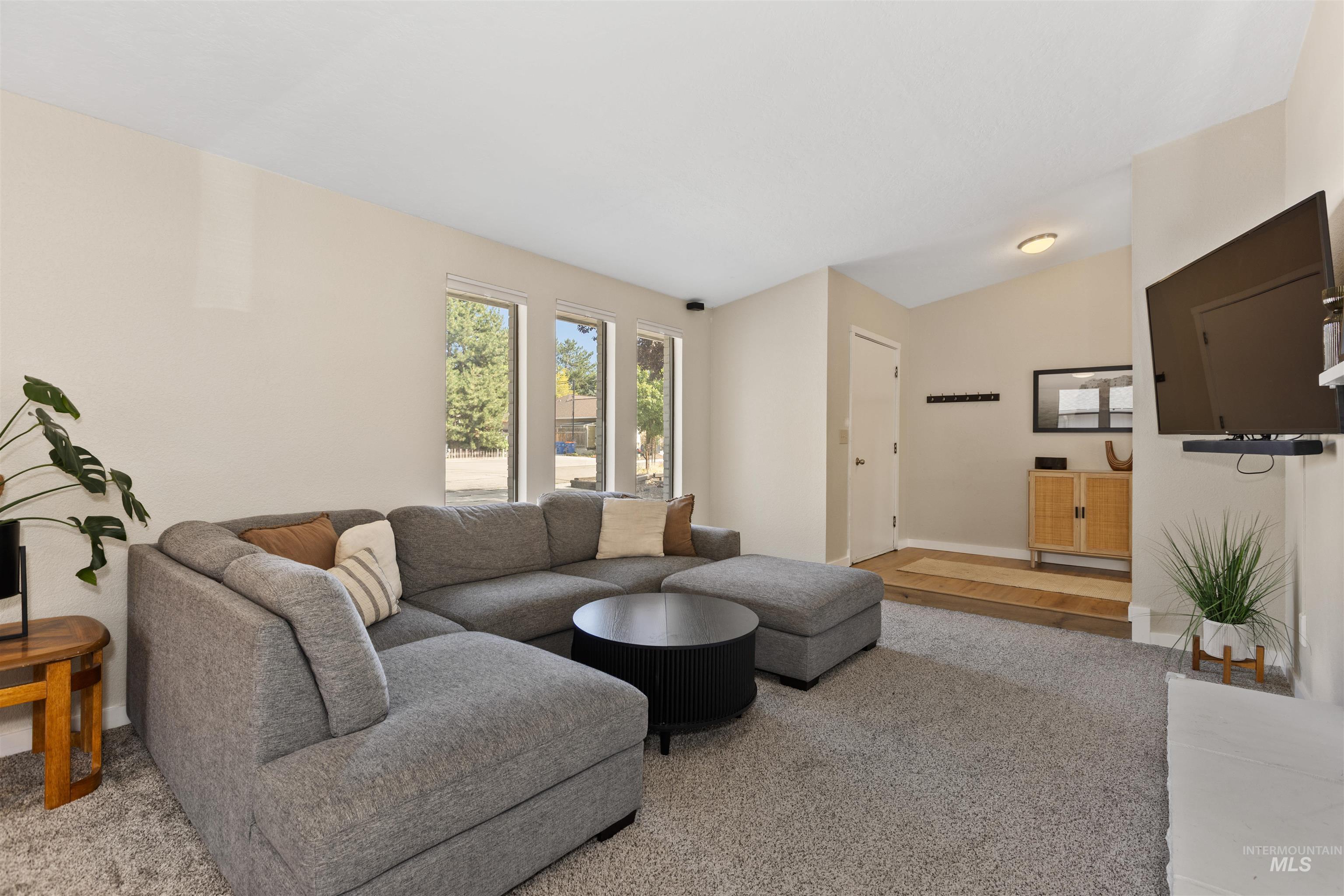 Living room featuring baseboards