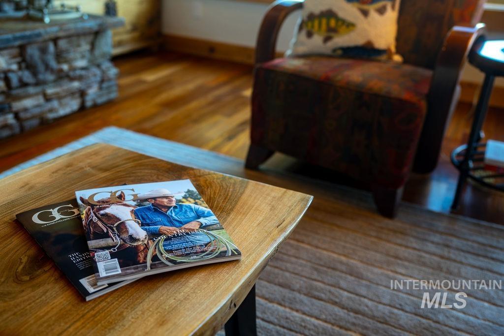 Solid wood coffee table with distinct grain