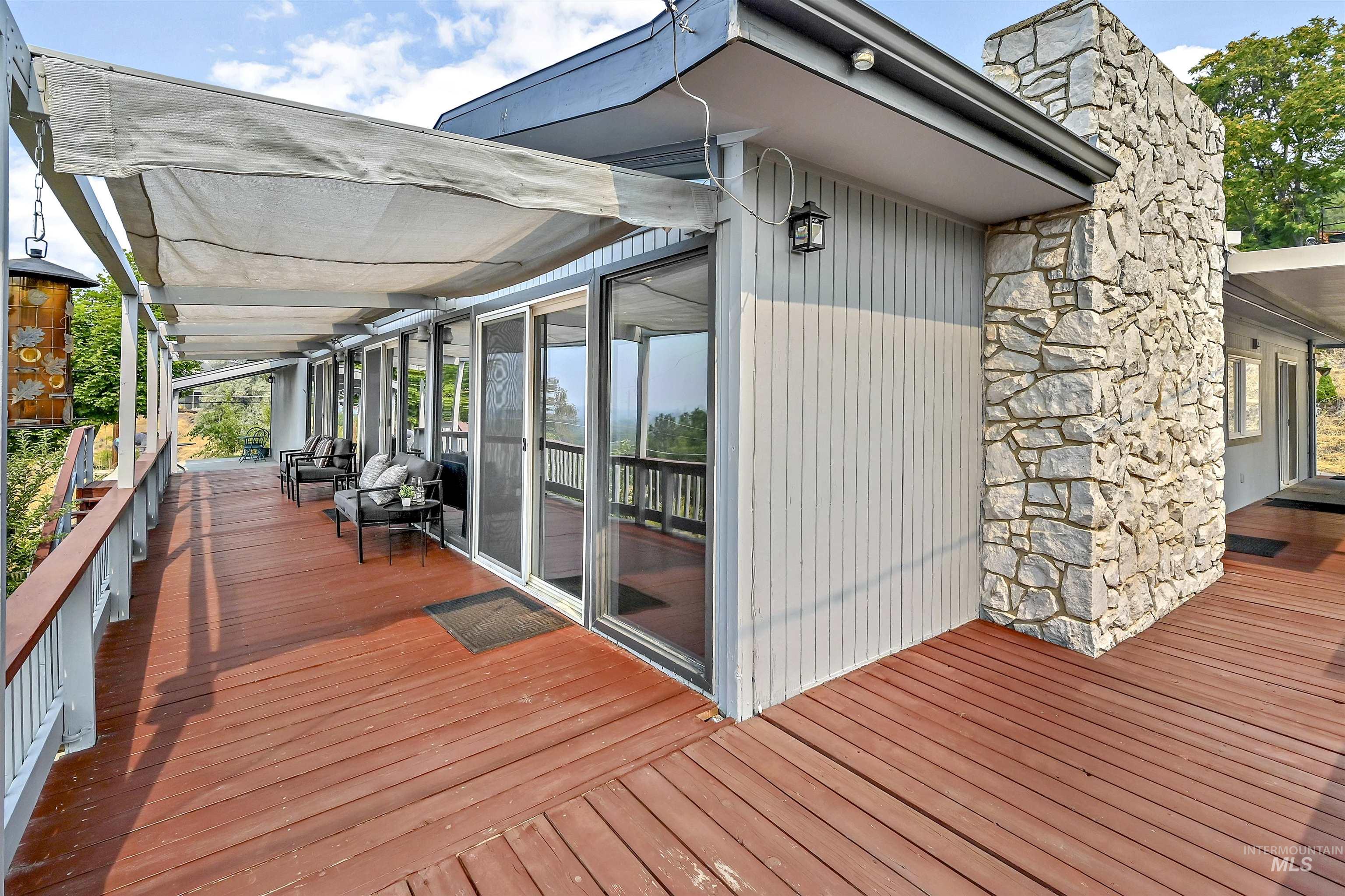 View of wooden terrace