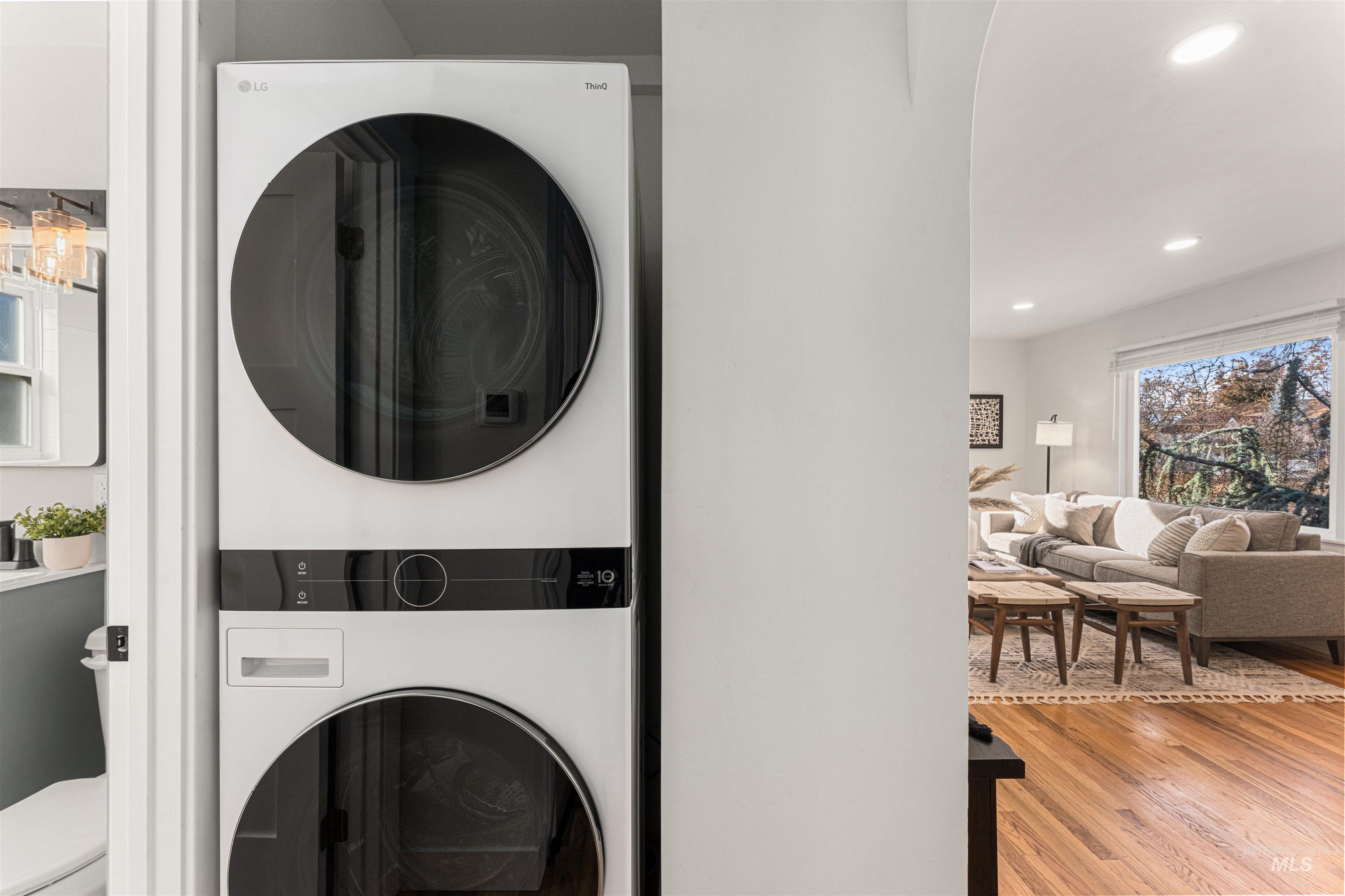 Office area featuring light wood-type flooring