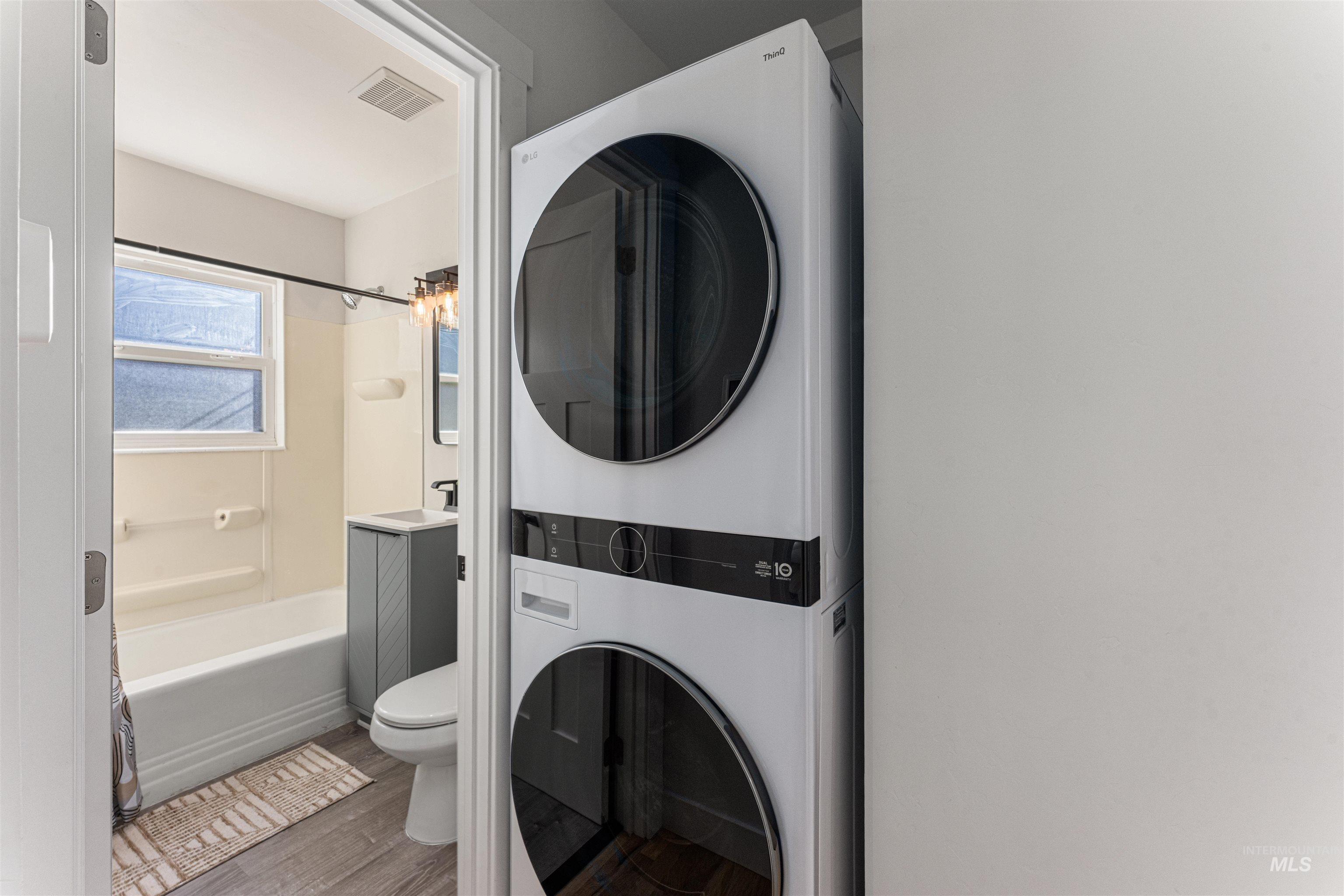 Office featuring light wood-type flooring and baseboards