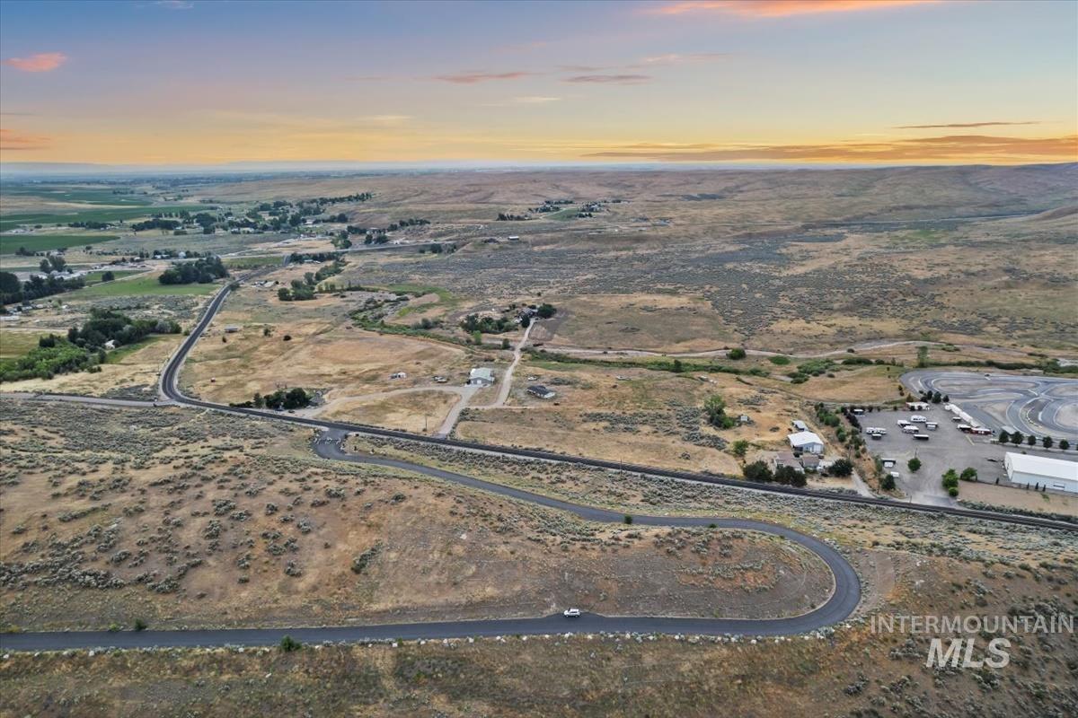 Aerial view of property's location featuring rural landscape
