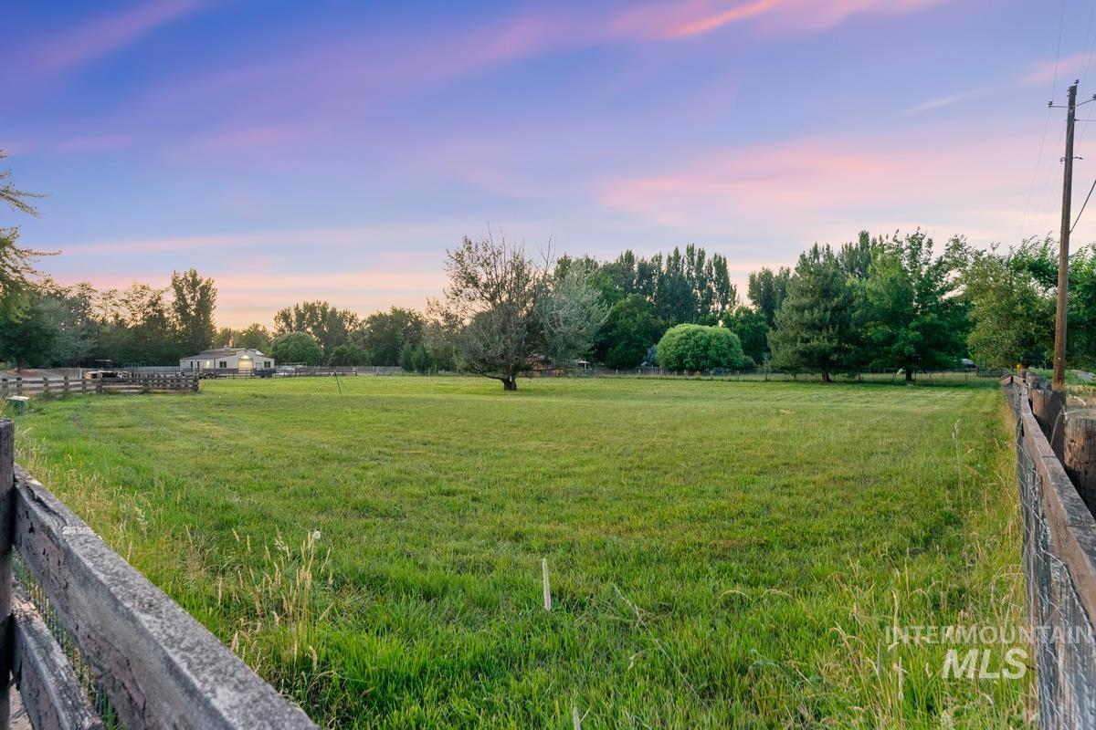 View of yard featuring a view of countryside