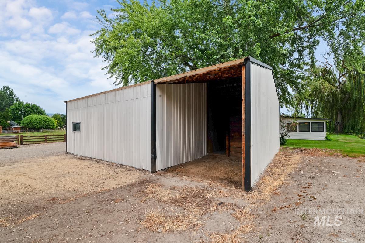 View of pole building