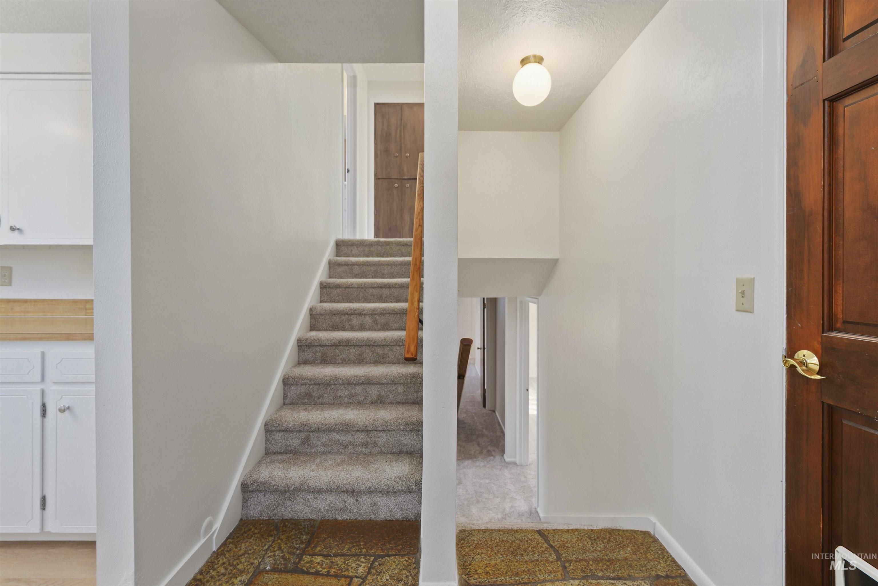 Stairs with baseboards