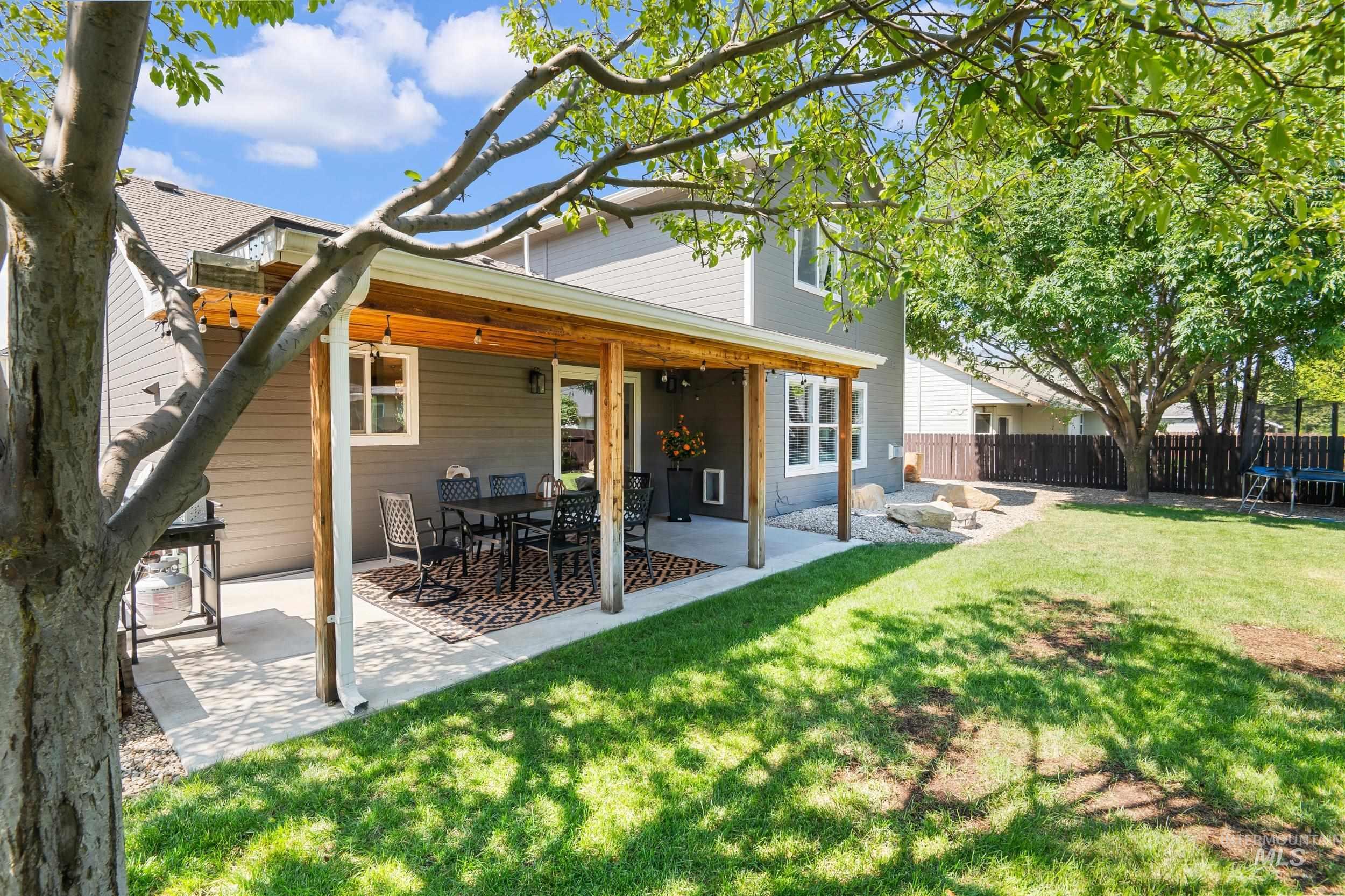 Back of property featuring a patio area