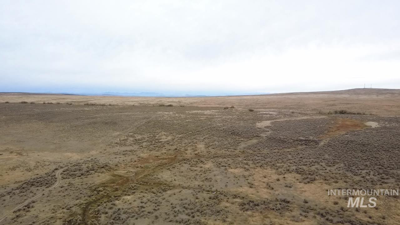 Aerial view of sparsely populated area featuring a desert landscape